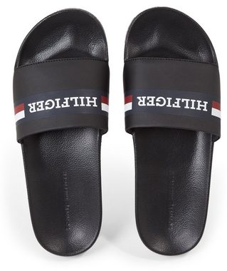 Tommy Hilfiger CORPORATE HILFIGER POOL SLIDE Pantolette, Sommerschuh, Schlappen, Poolslides, mit breiter Bandage