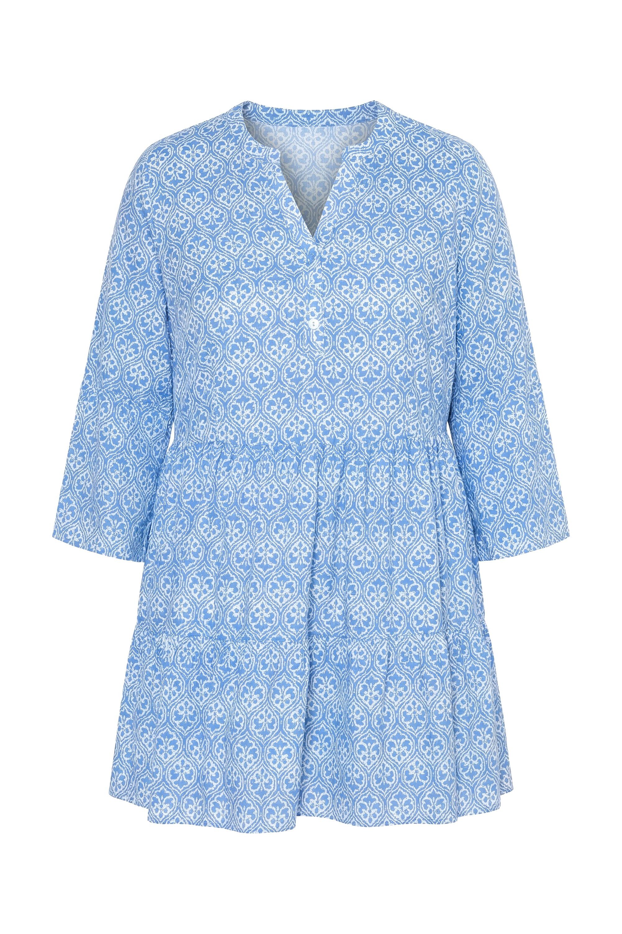 Angel of Style Tunika Longtunika A-Linie Ornament-Muster 3/4-Ärmel günstig online kaufen