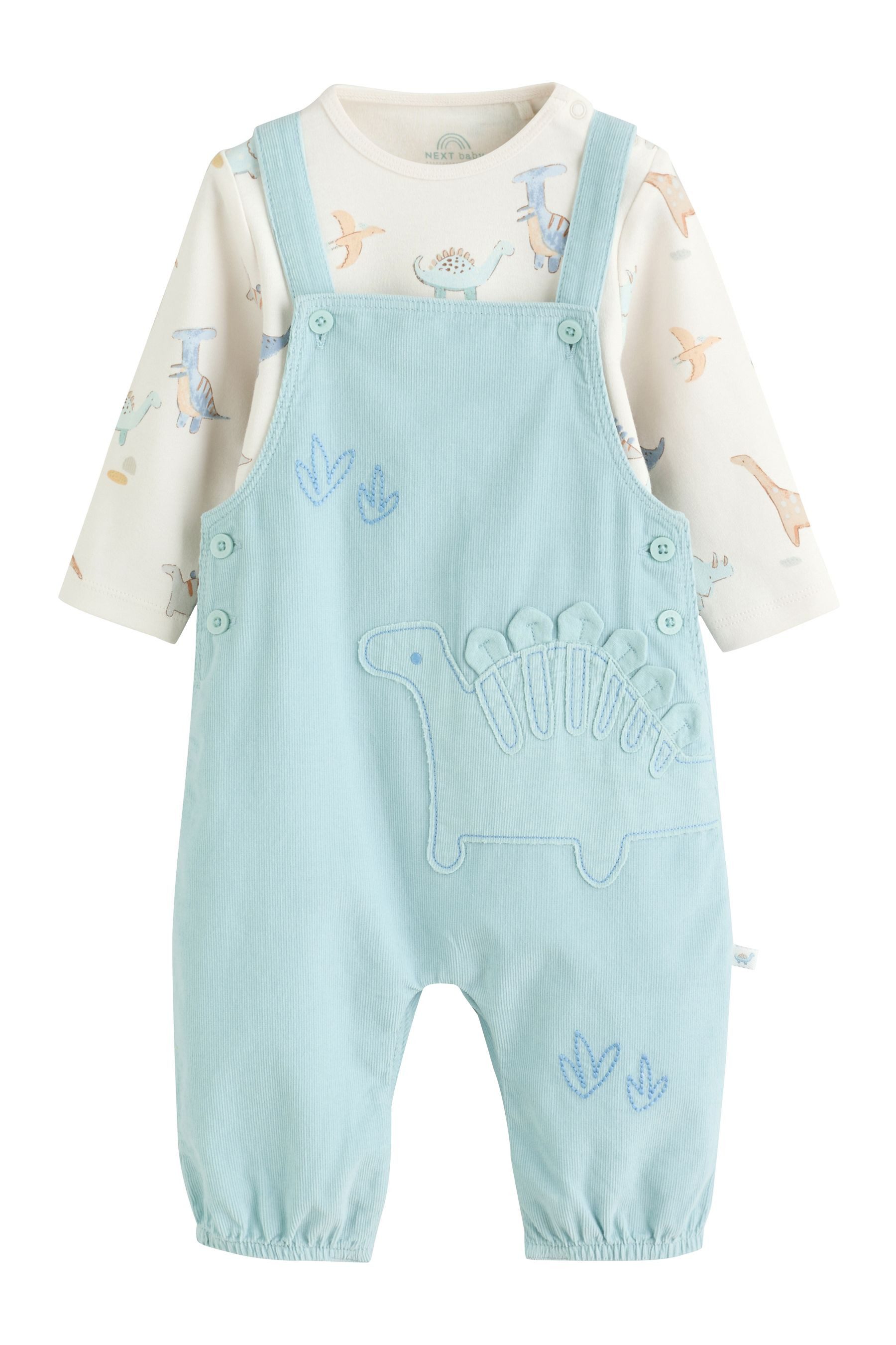 Next Body & Hose Latzhose aus Cord und Bodysuit für Babys im Set (2-tlg)