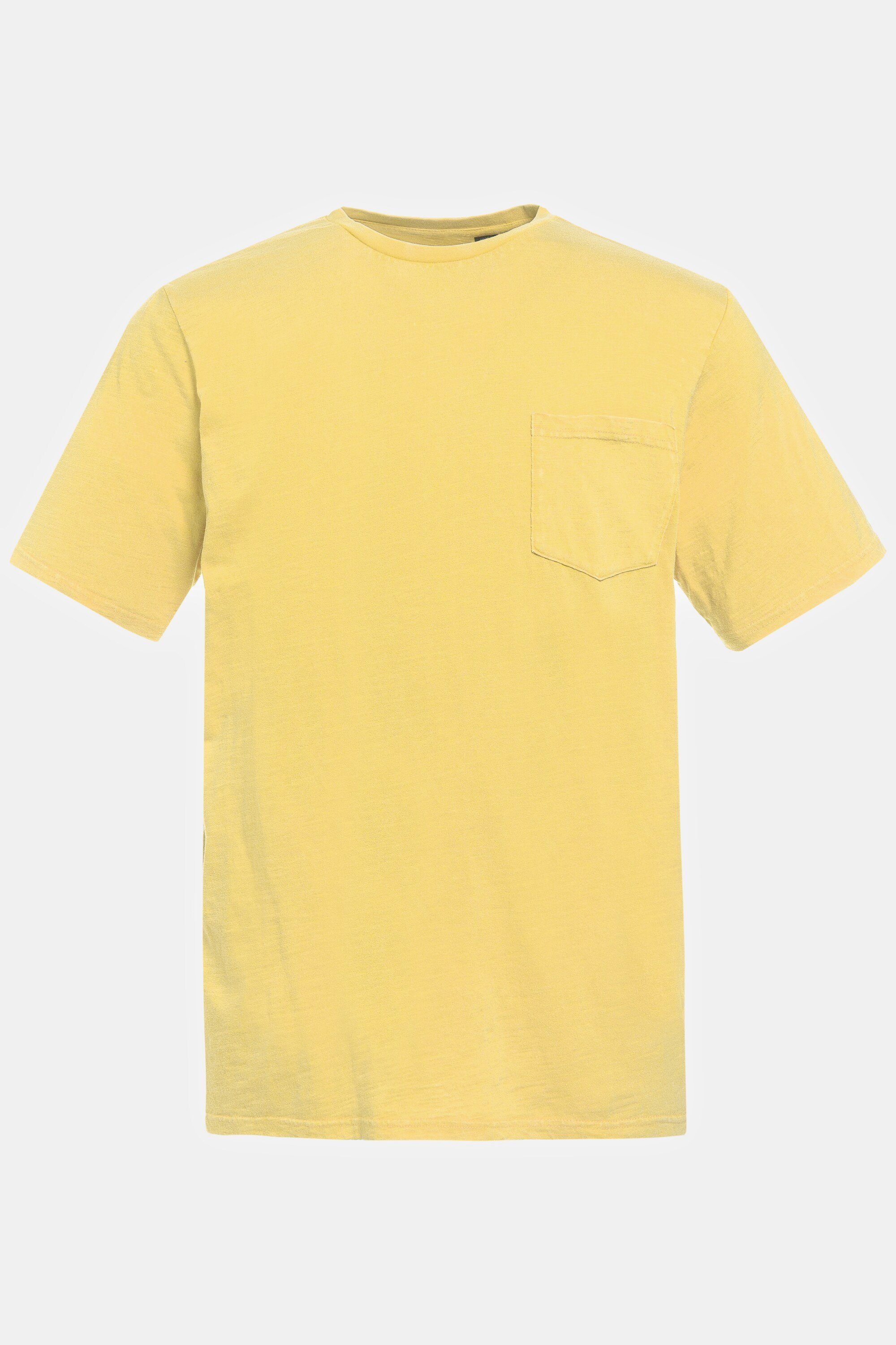 Halbarm Look JP1880 T-Shirt Vintage Flammjersey pastellgelb T-Shirt