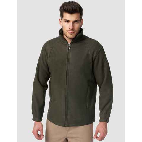 Egomaxx Hoodie Fleece Jacke Full Zip Sweatshirt Übergangsjacke ohne Kapuze 5169 in Grün