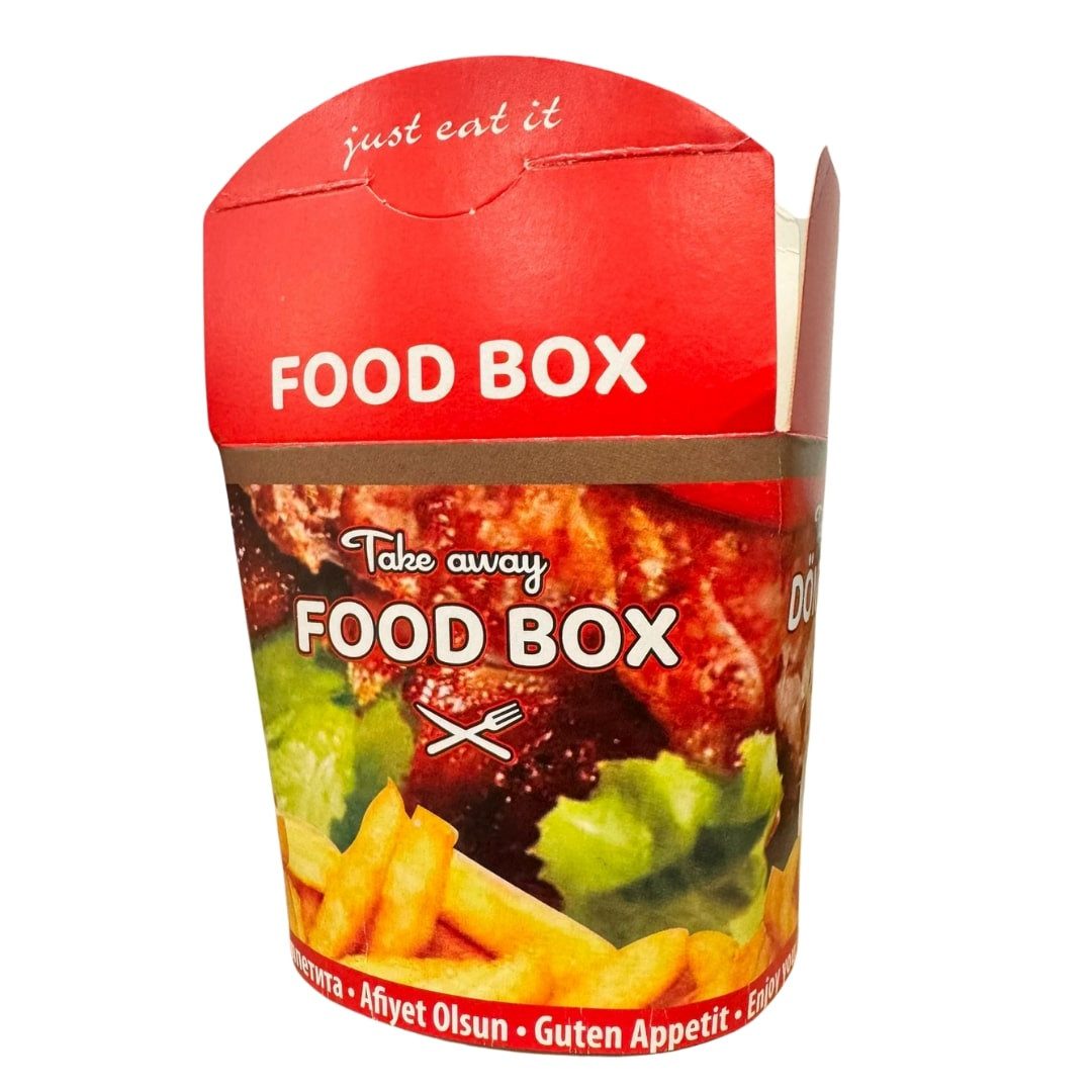NoblesBox Lunchbox Döner Box - Kebab Nudelbox - Einweg Takeaway Schachtel aus Pappe, (50-tlg), Fettabweisend & Stabil, Faltbox, Pappbox, Asiabox