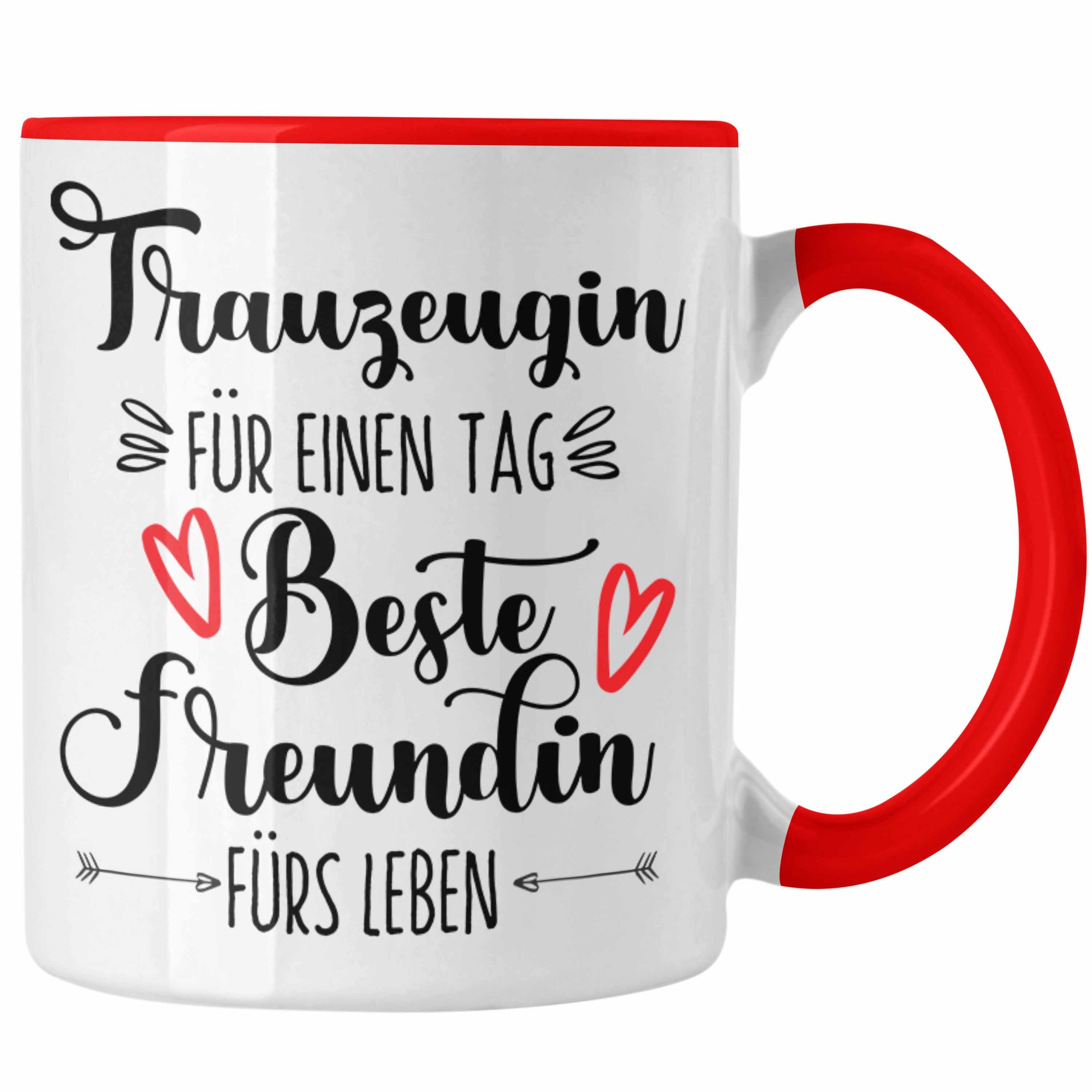 Tasse Rot Tasse Freundin Beste Trendation Beste Trauzeugin Geschenk Trauzeugi Überraschung