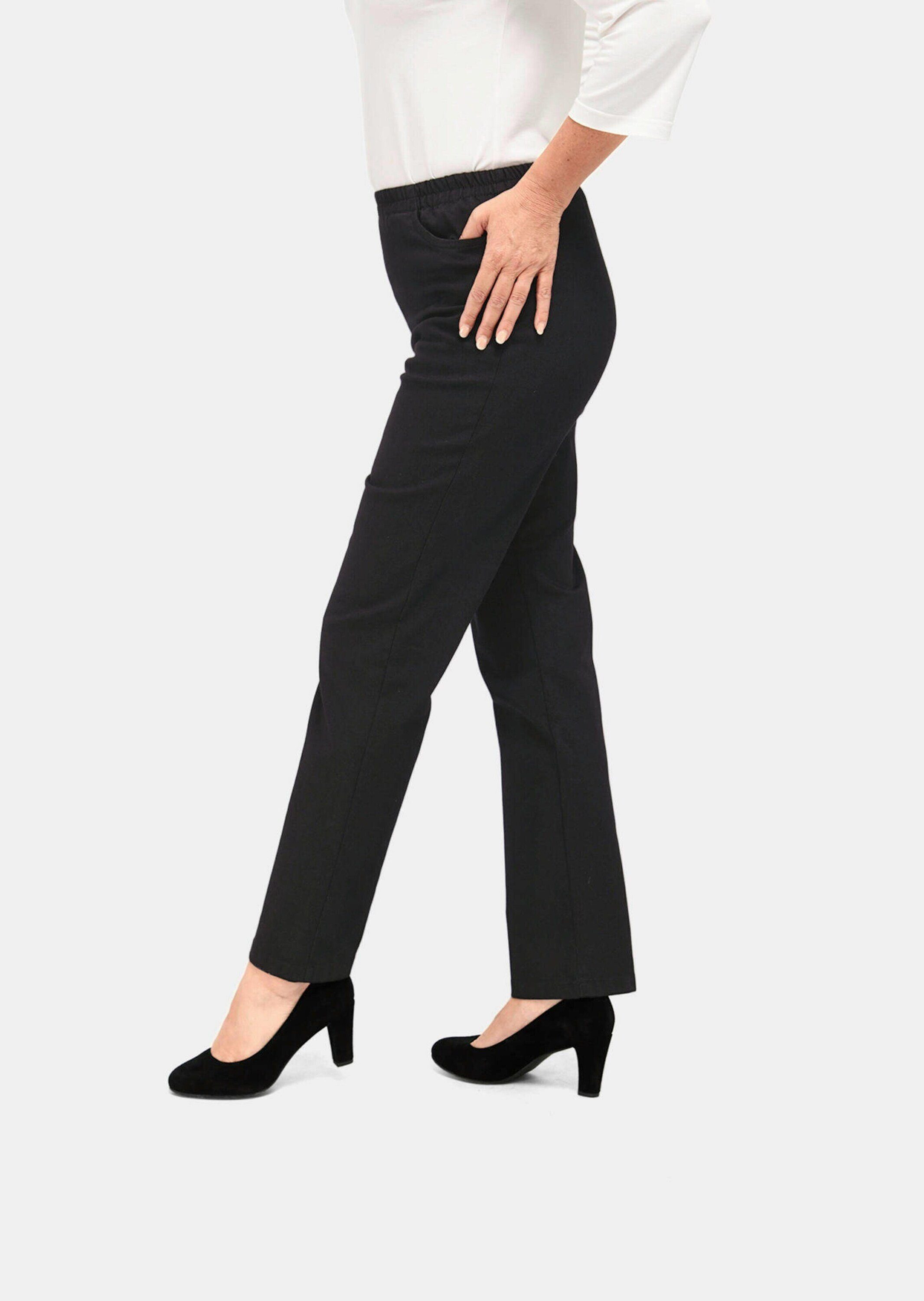 GOLDNER Bequeme Jeans Bequeme Schlupfhose mit Stretchbund Unifarbenes Design mit praktischem Rundumdehnbund