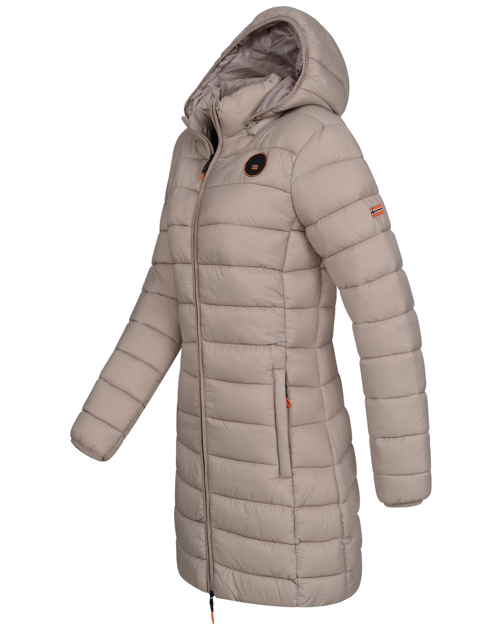 Geographical Norway Steppmantel Winterjacke Damen Steppjacke Parka Lange Steppmantel Wintermantel