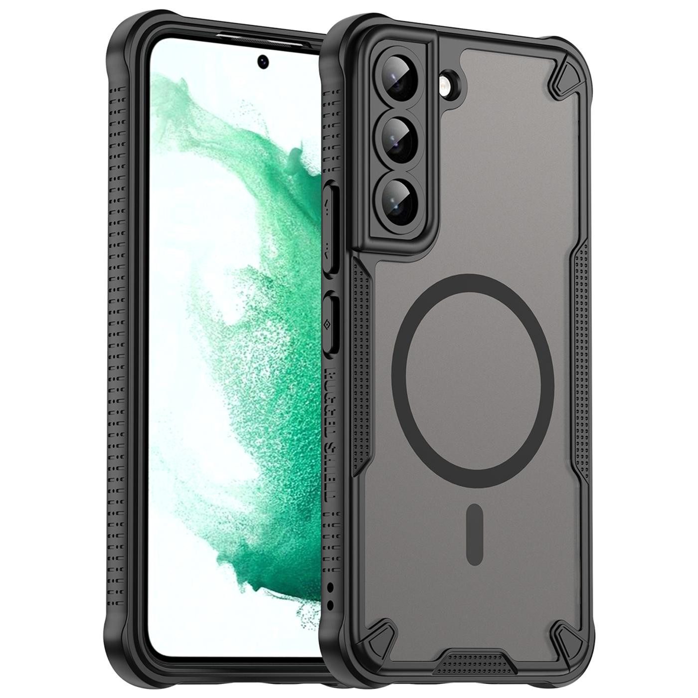 CoolGadget Handyhülle Defender Series Handy Hülle für Samsung Galaxy S22 6,1 Zoll, Magsafe TPU Schlicht Robust Schutzhülle für Galaxy S22 Hülle