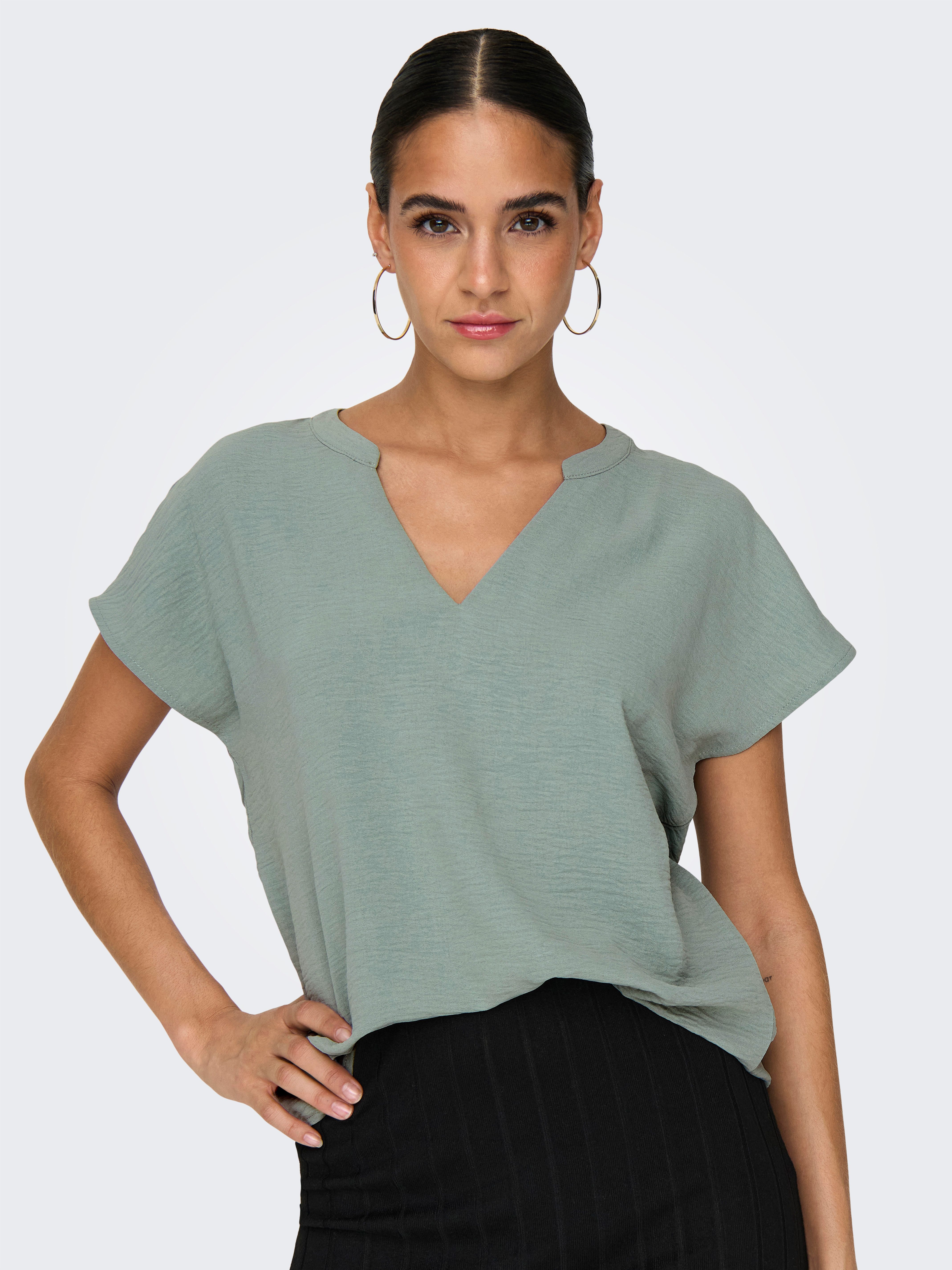 JDY Shirtbluse JDYLION S/S TOP WVN NOOS