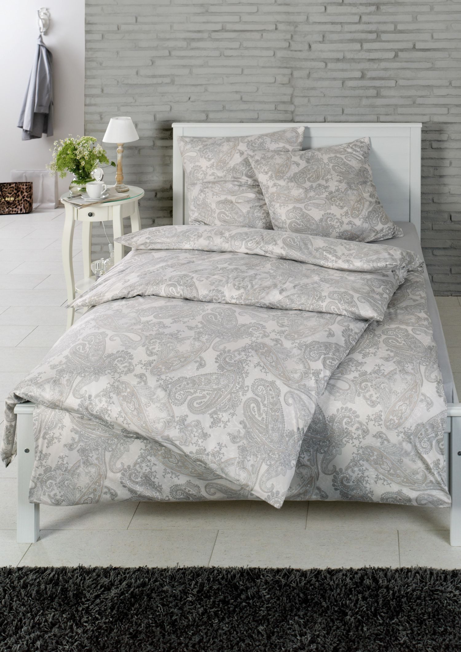 Estella Bettwäsche Estella Mako Jersey Bettwäsche 135x200 Dominik ecrue Pai günstig online kaufen