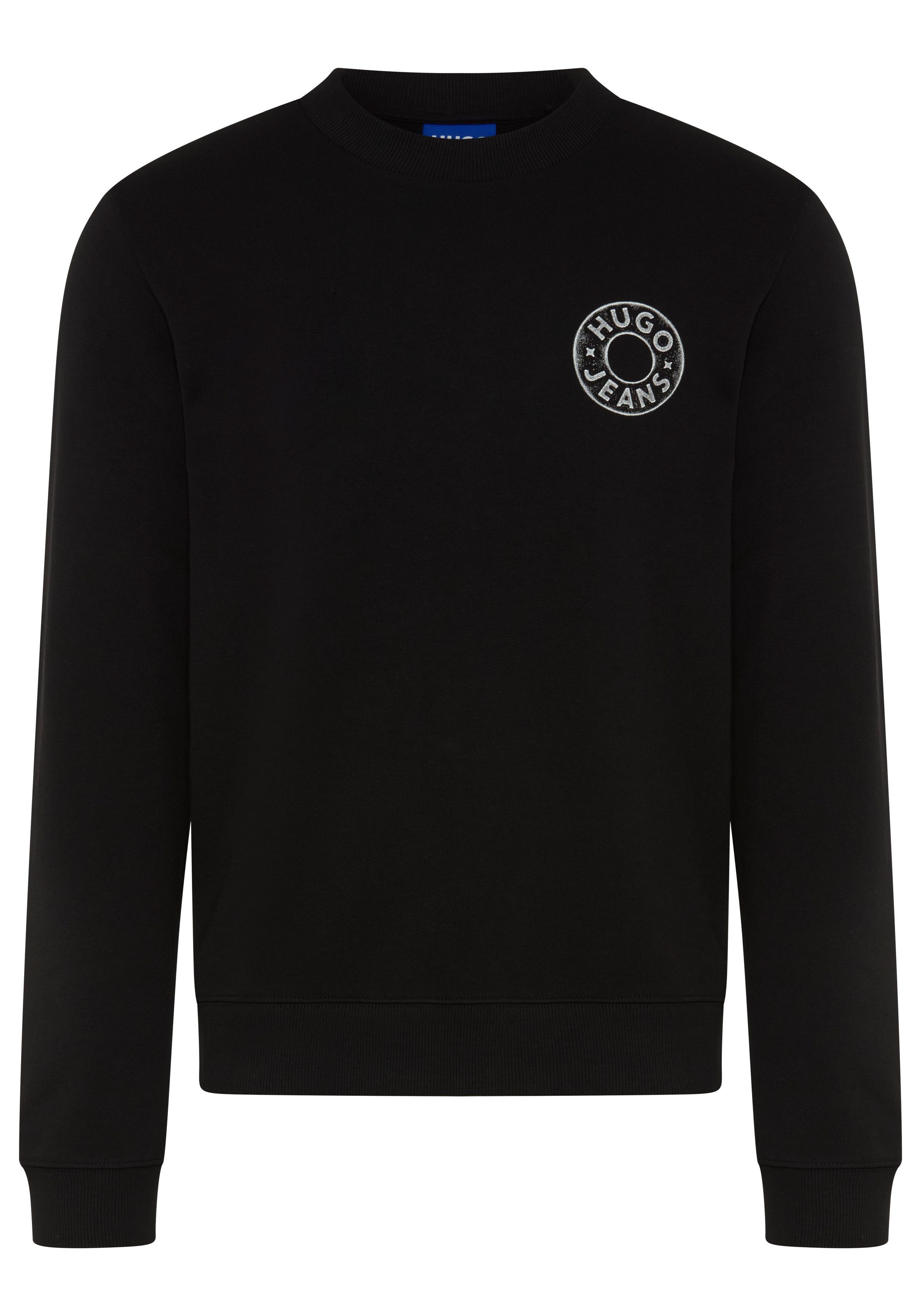 HUGO Sweatshirt Nedos Rundhalsausschnitt, Regular Fit, reine Baumwolle