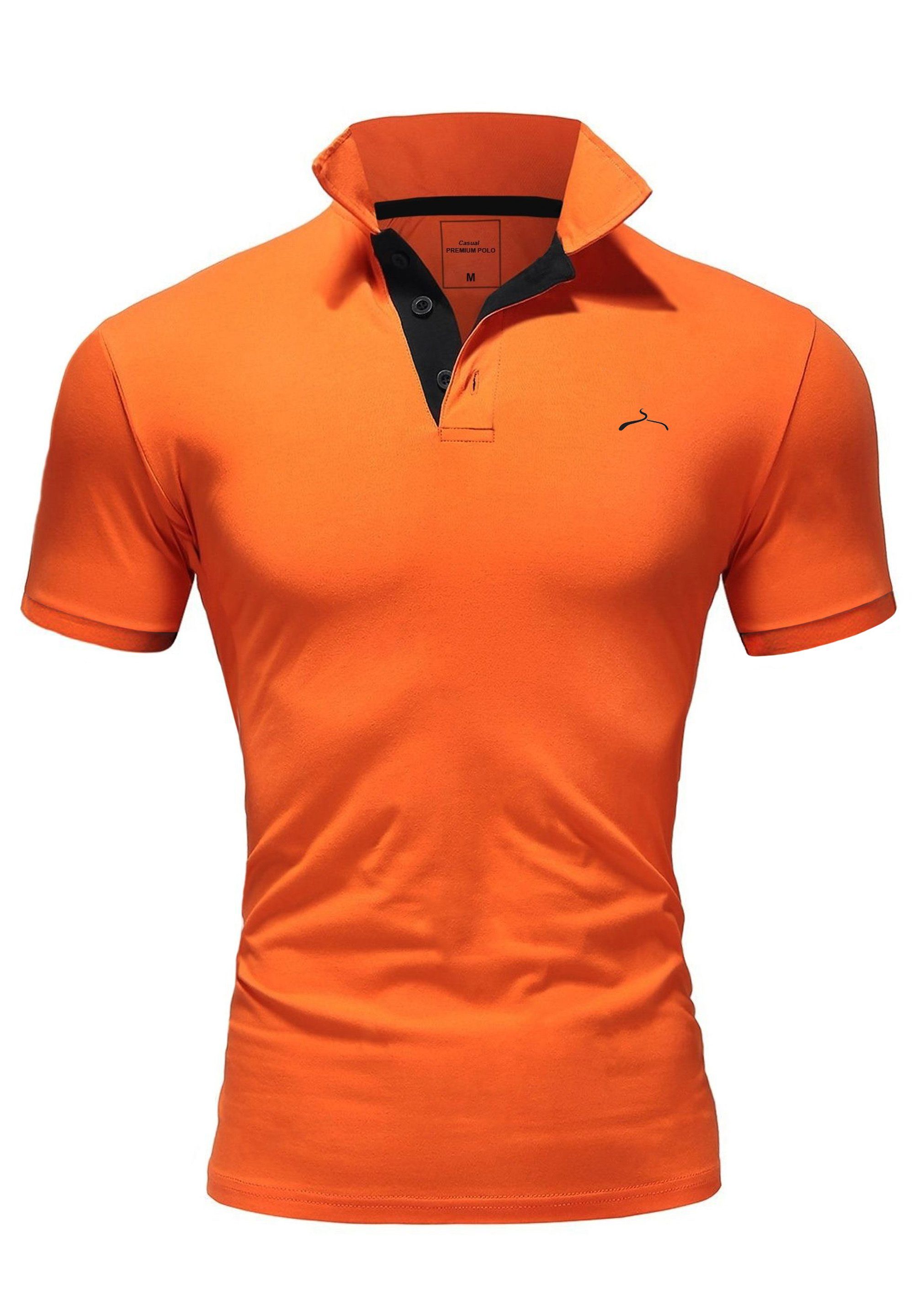 Poloshirt Orange-Schwarz SOULSTAR MPPREMIUM