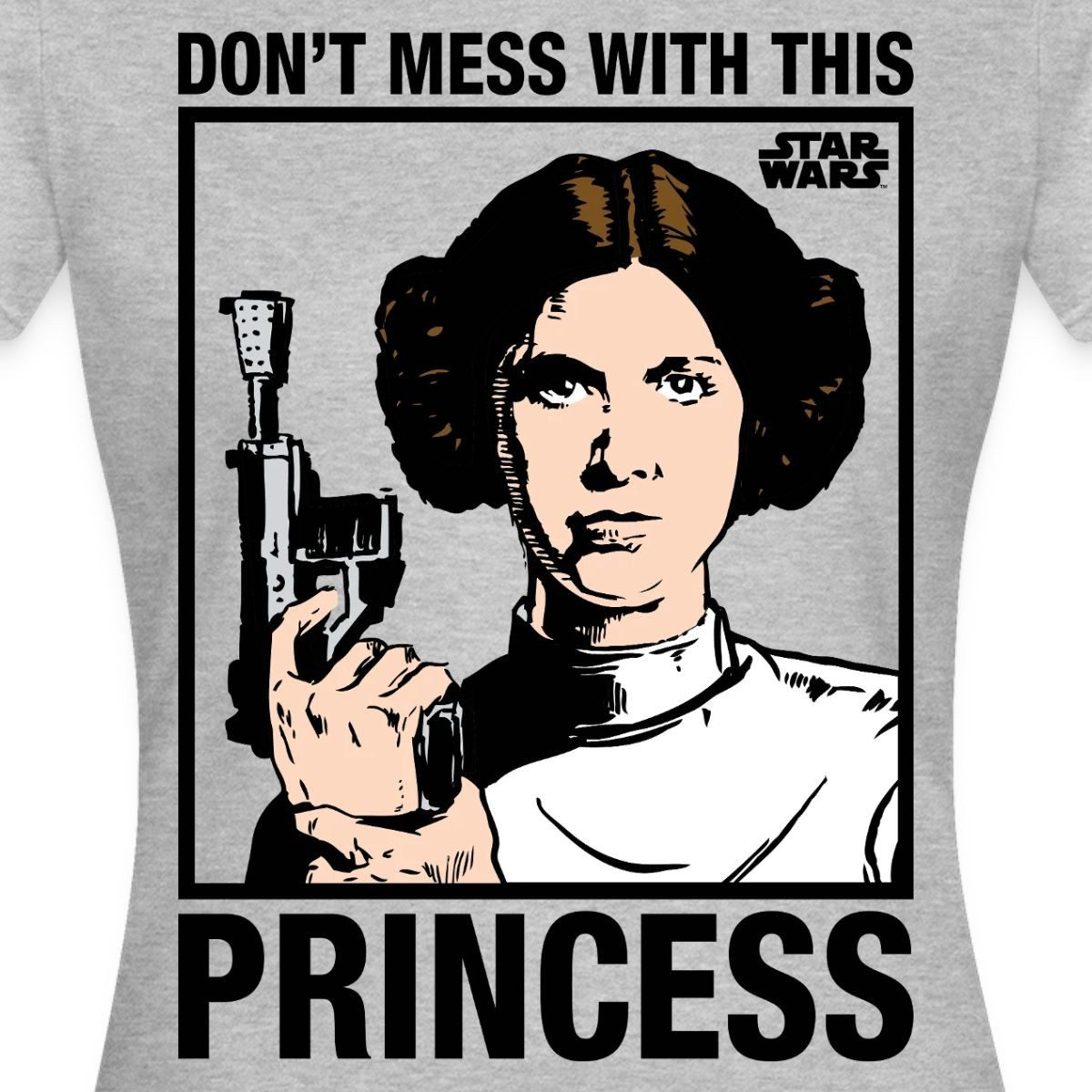 Spreadshirt T-Shirt Star Wars Leia Don't Mess With This Princess Frauen T-Shirt (1-tlg) Slim Fit, fällt klein aus