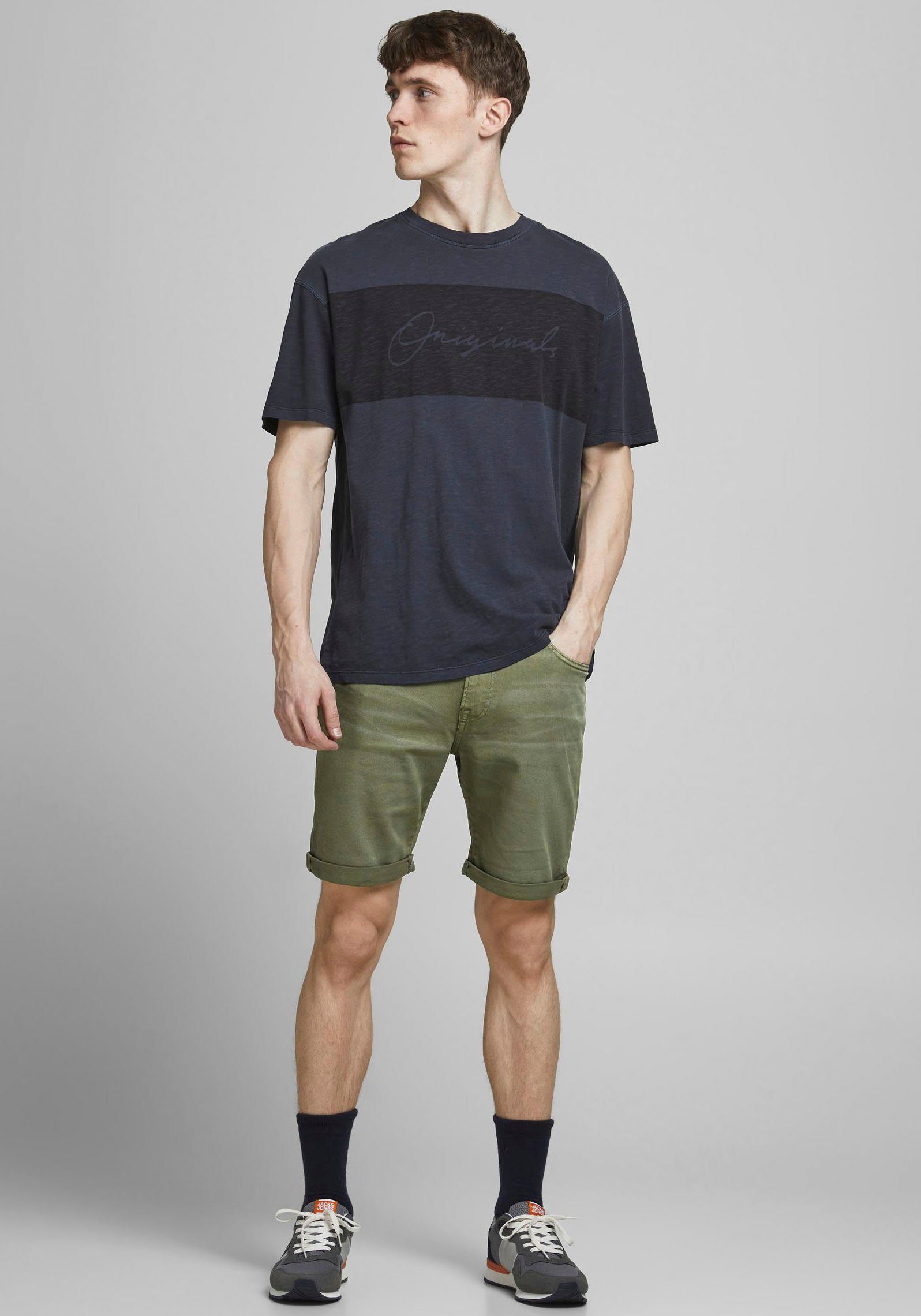 Jack & Jones Jeansshorts AMA JJICON Deep SHORTS JPSTRICK Lichen SN Green