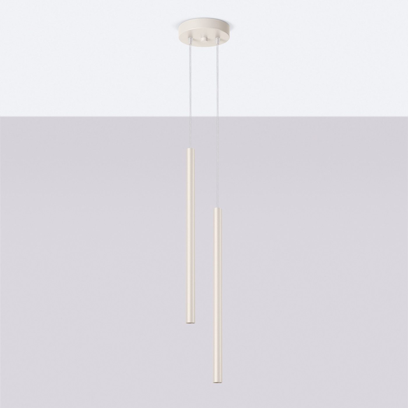 SOLLUX lighting Hängeleuchte Pendelleuchte Pastelo 2 Beige, Nicht enthalten