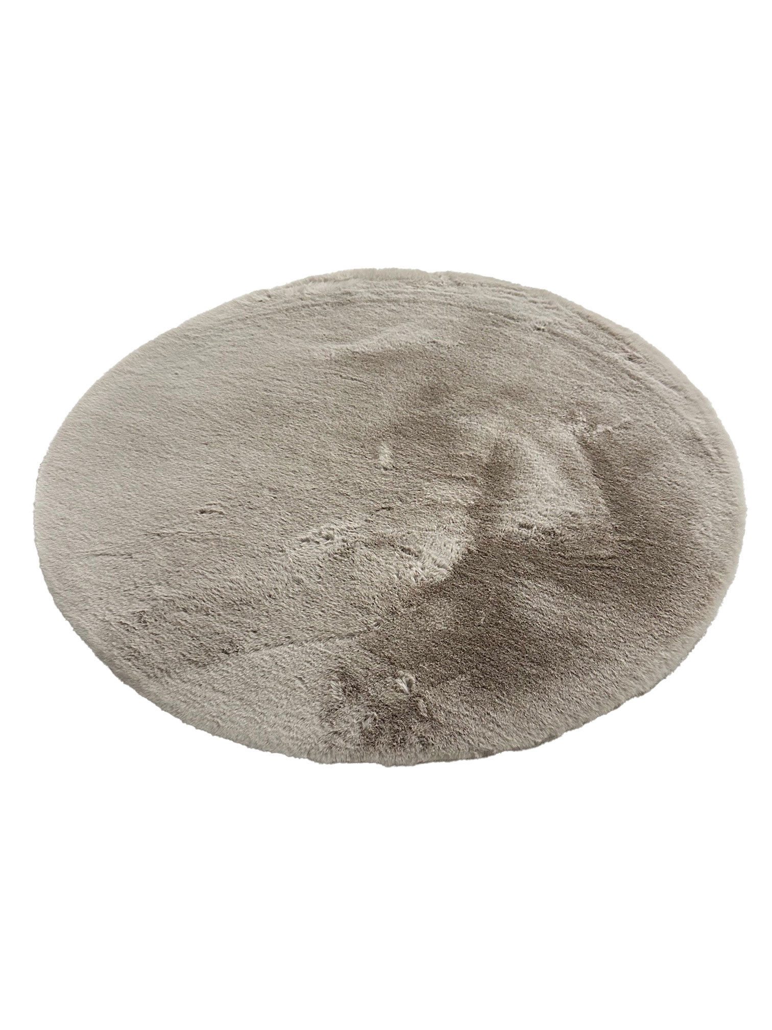 Vimoda Hochflor-Teppich Softy,hochwertiger Fellteppich Wohnzimmer, Rund, Höhe: 25 mm, Eleganter langflor Läufer, Einfarbig, kuschelig, waschbar