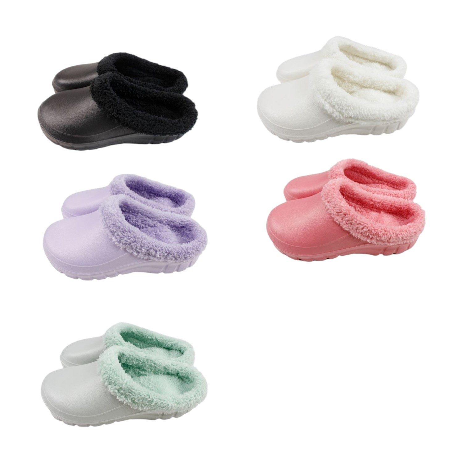 VewoTex Damen Clogs » Hausschuhe mit Teddy Kunstfell » Damenschuhe Clog (1 Paar, 1-tlg., Kein Set) gefütterte Slipper » Winter & Herbst Garten Schuhe