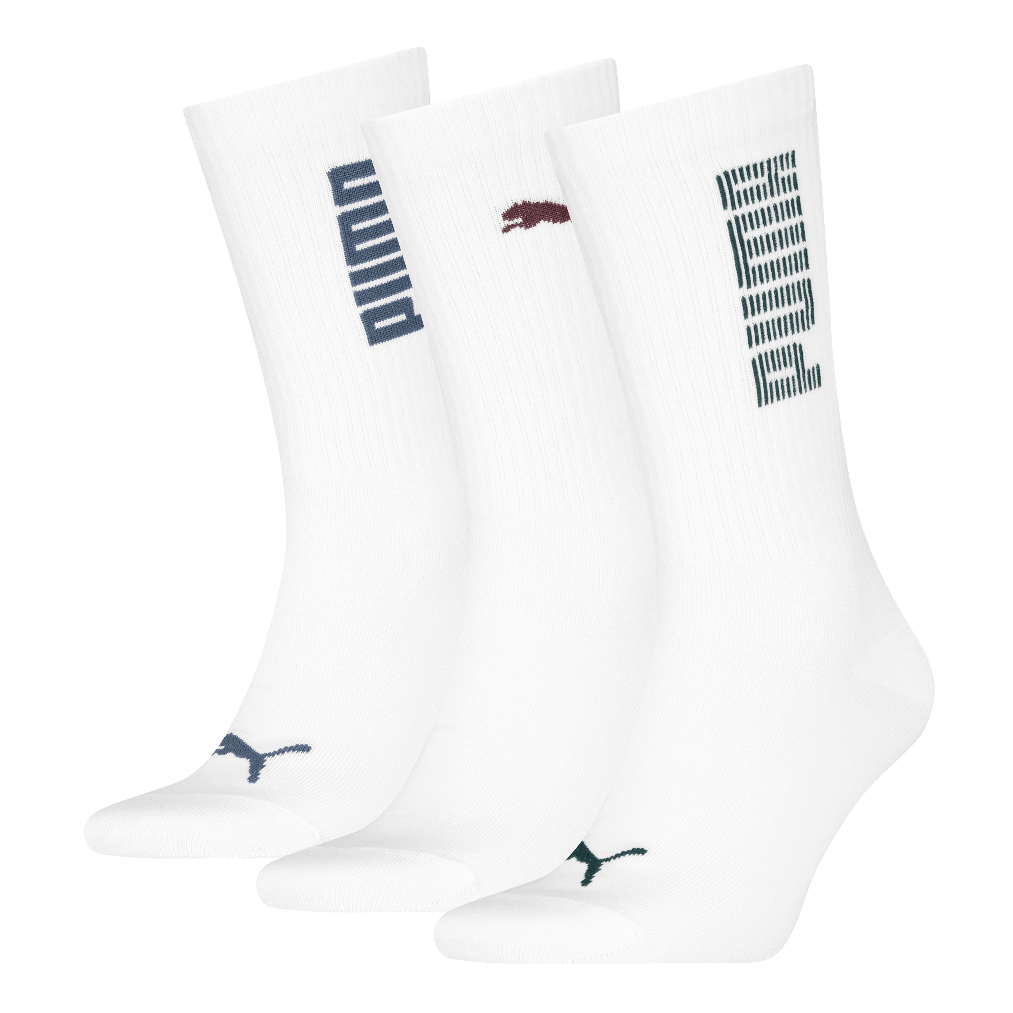 PUMA Socken PUMA UNISEX RIB LOGO CREW SOCK 3P (3-Paar, 3er Pack) günstig online kaufen