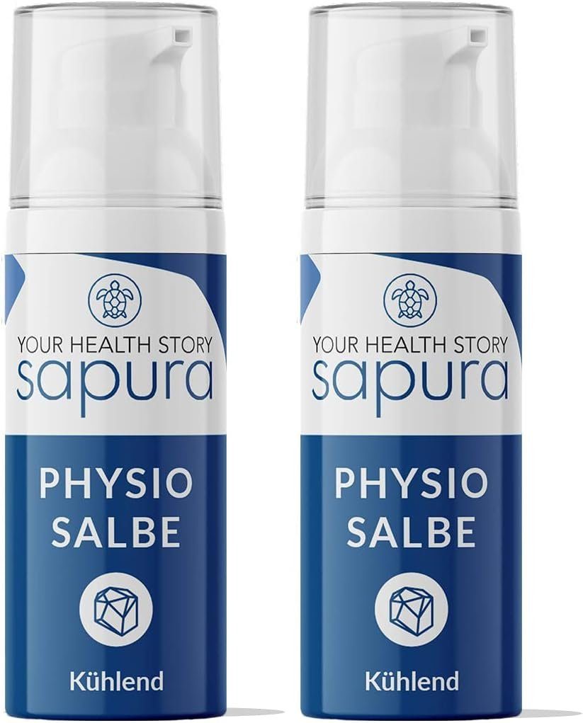SAPURA Health Körpergel sportlicher 2-tlg., Überanstrengung Kühlsalbe bei bei Physiosalbe Eukalyptus Kühlgel Menthol Muskelkater, Sportsalbe