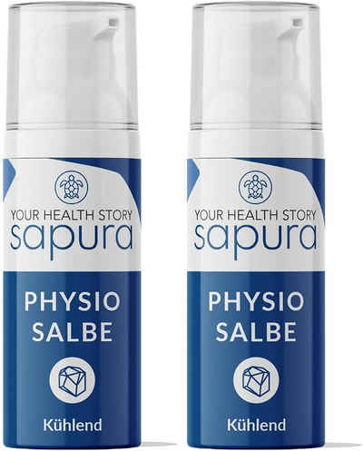 SAPURA Health Körpergel Physiosalbe Kühlsalbe Sportsalbe, Menthol Eukalyptus bei Muskelkater, 2-tlg., Kühlgel bei sportlicher Überanstrengung