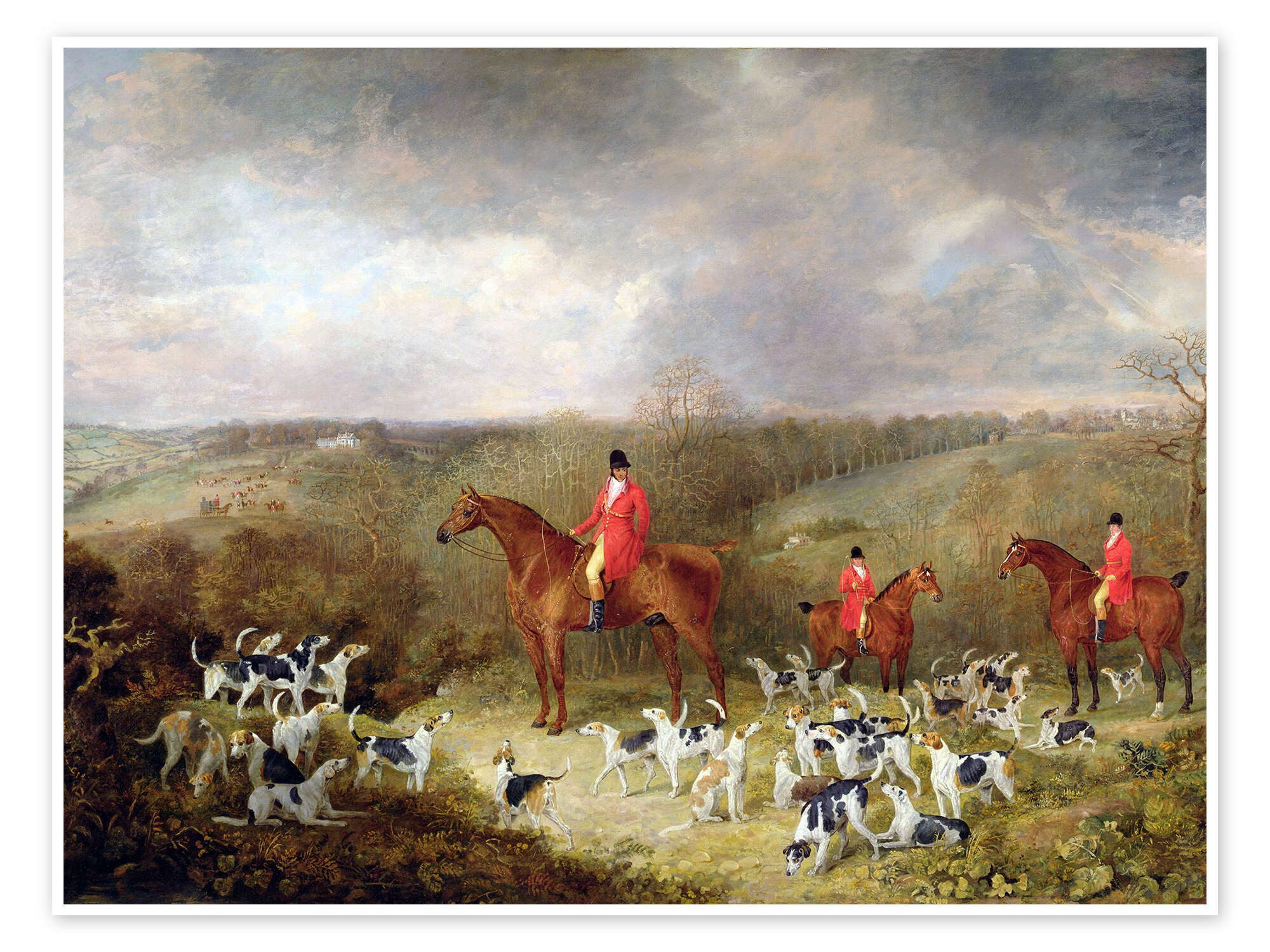 Posterlounge Wandbild Lord Glamis und seine Jagdhunde, 1823, Dean Wolstenholme, erhältlich als Плакат, Leinwandbild, Wandsticker oder Acrylglasbild