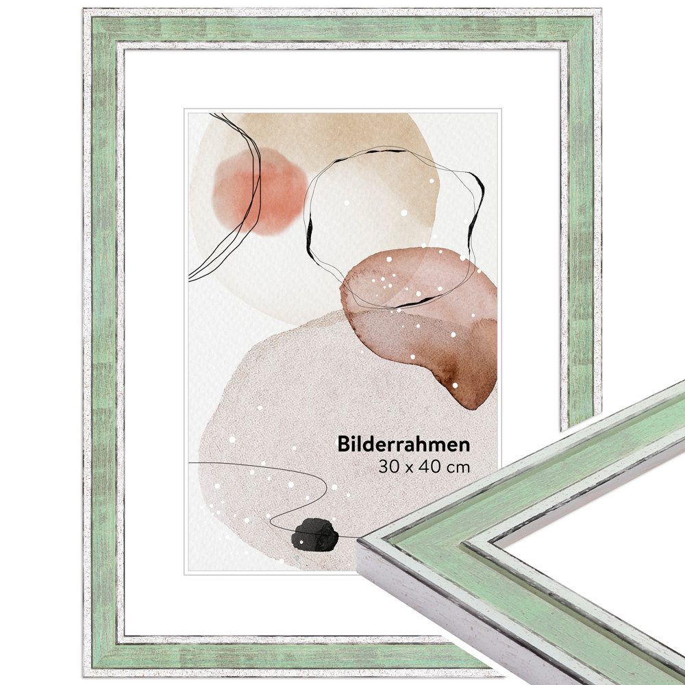 WANDStyle Bilderrahmen H460, Hellgrün, aus Massivholz günstig online kaufen