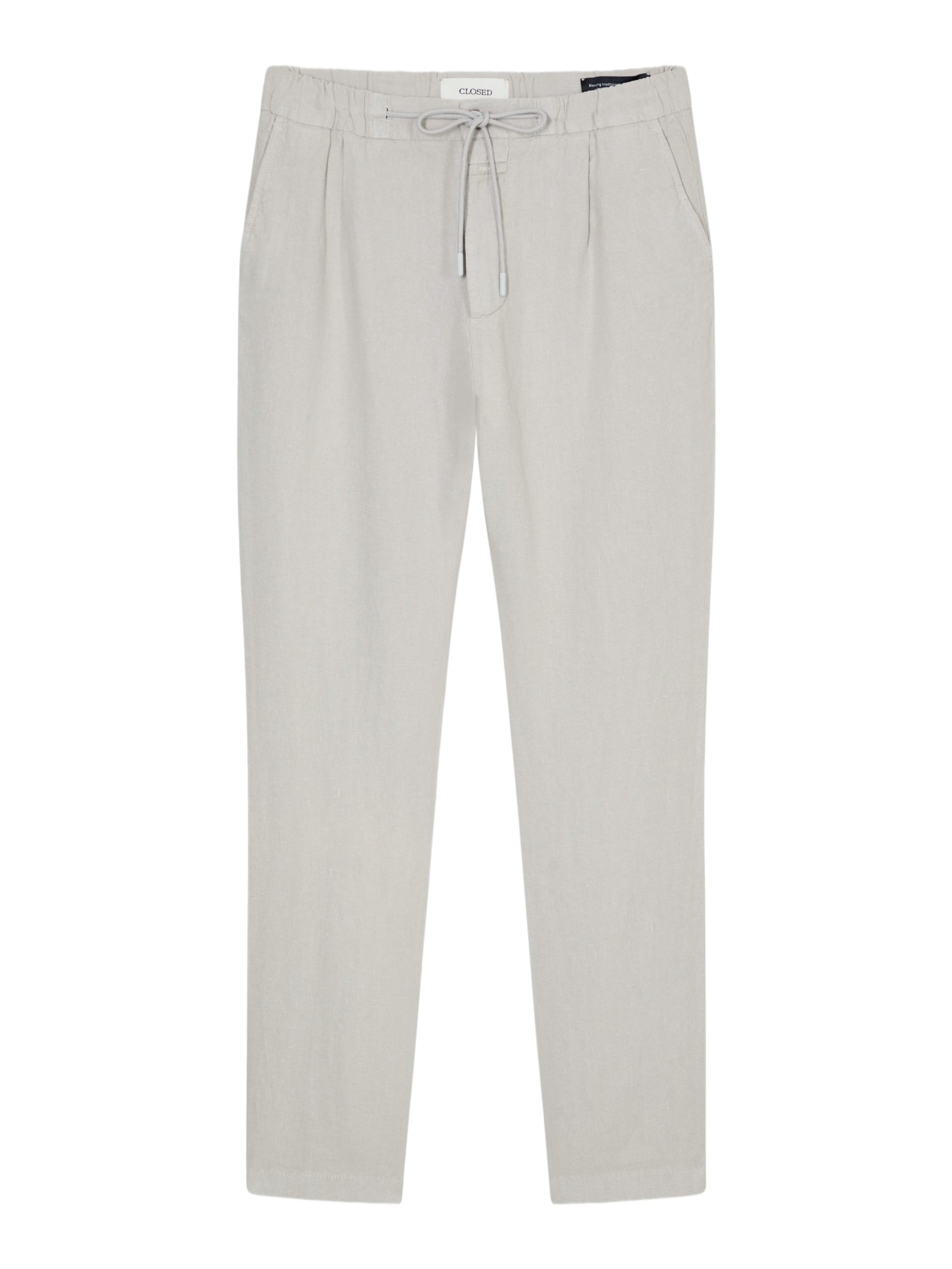 CLOSED Stoffhose grau, Casual, Leinen, Unifarben, Tapered Fit, Mittel