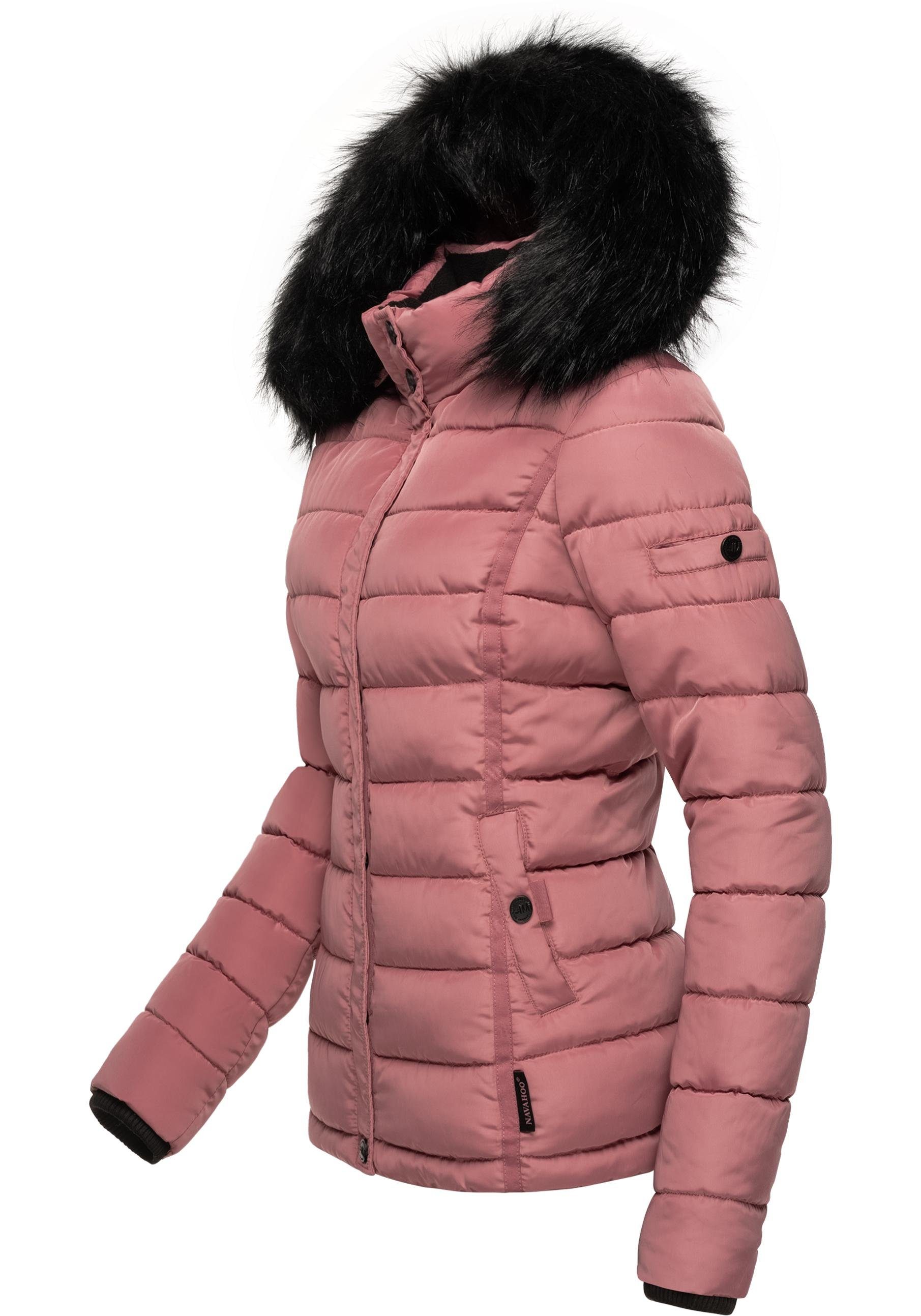 Navahoo Steppjacke Miamor hochwertige Winterjacke m. voluminöser Kunstpelz- günstig online kaufen