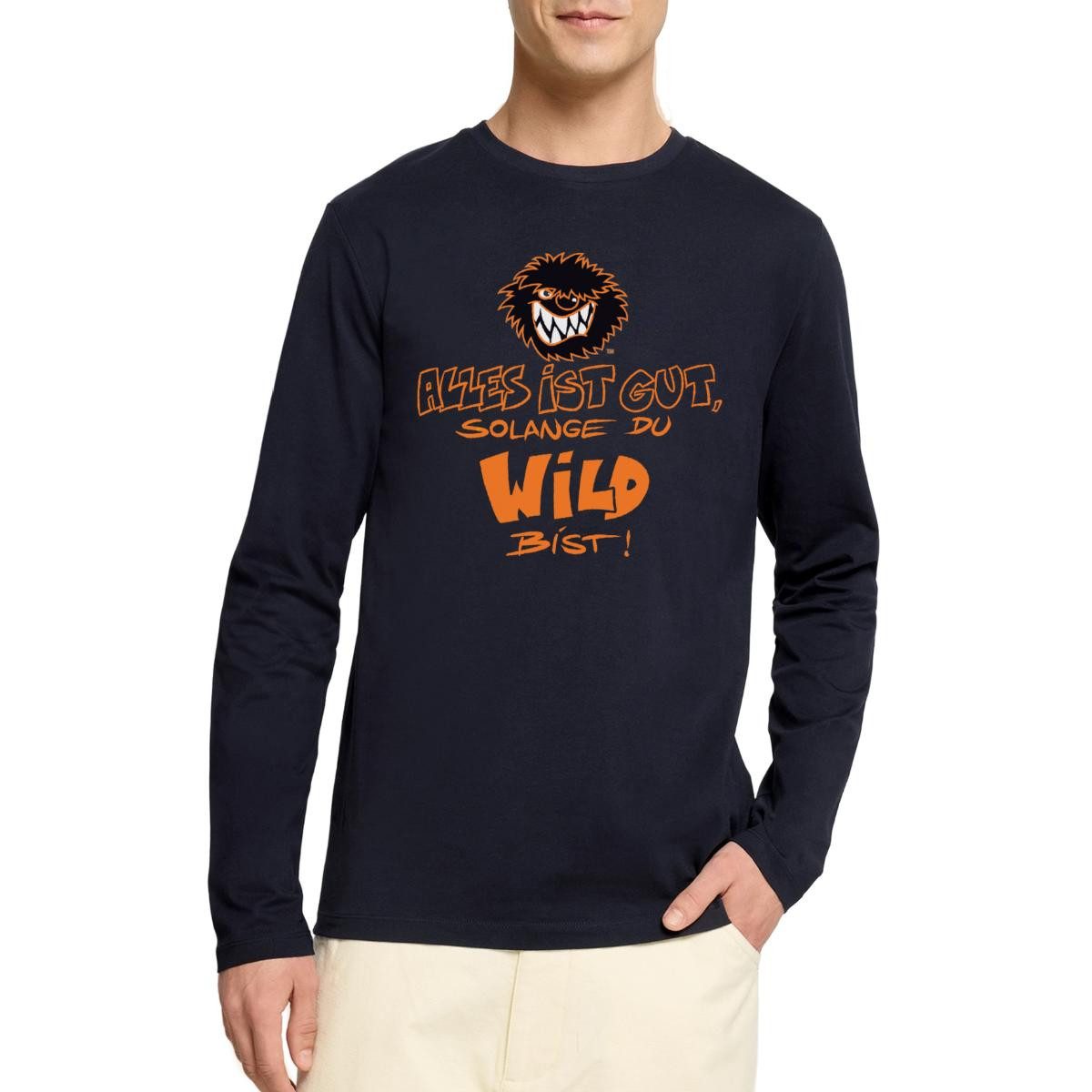 T-Shirt Die Wilden Kerle Spruch Motto mit Logo Premium Langarmshirt Herren