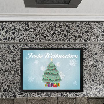 Fußmatte Frohe Weihnachten mit schönem Weihnachtsbaum Fußmatte in 35x50 cm, speecheese