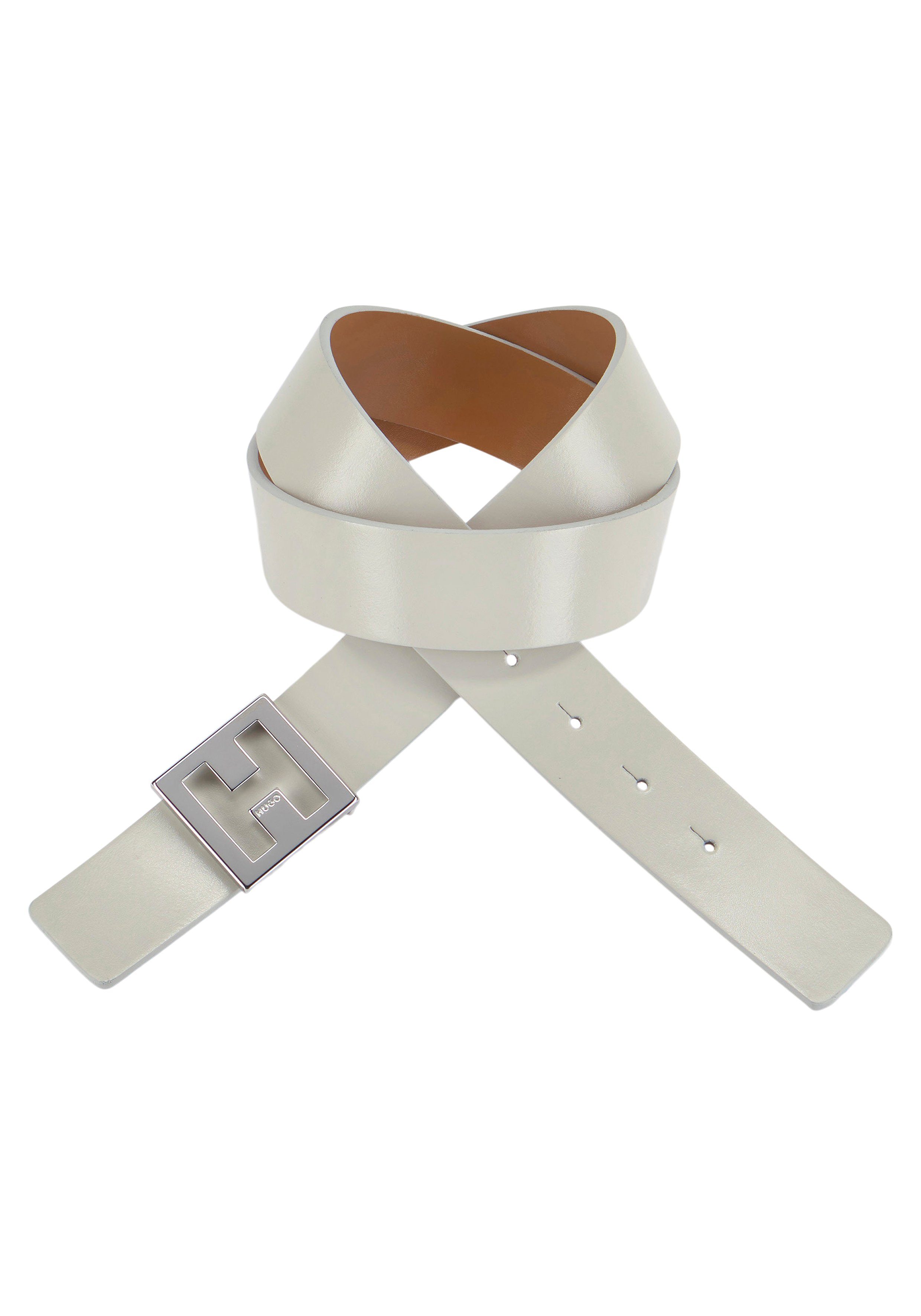 mit Wendegürtel Belt Monogramm-Schliesse Leder C. Jodie HUGO aus 3,5cm