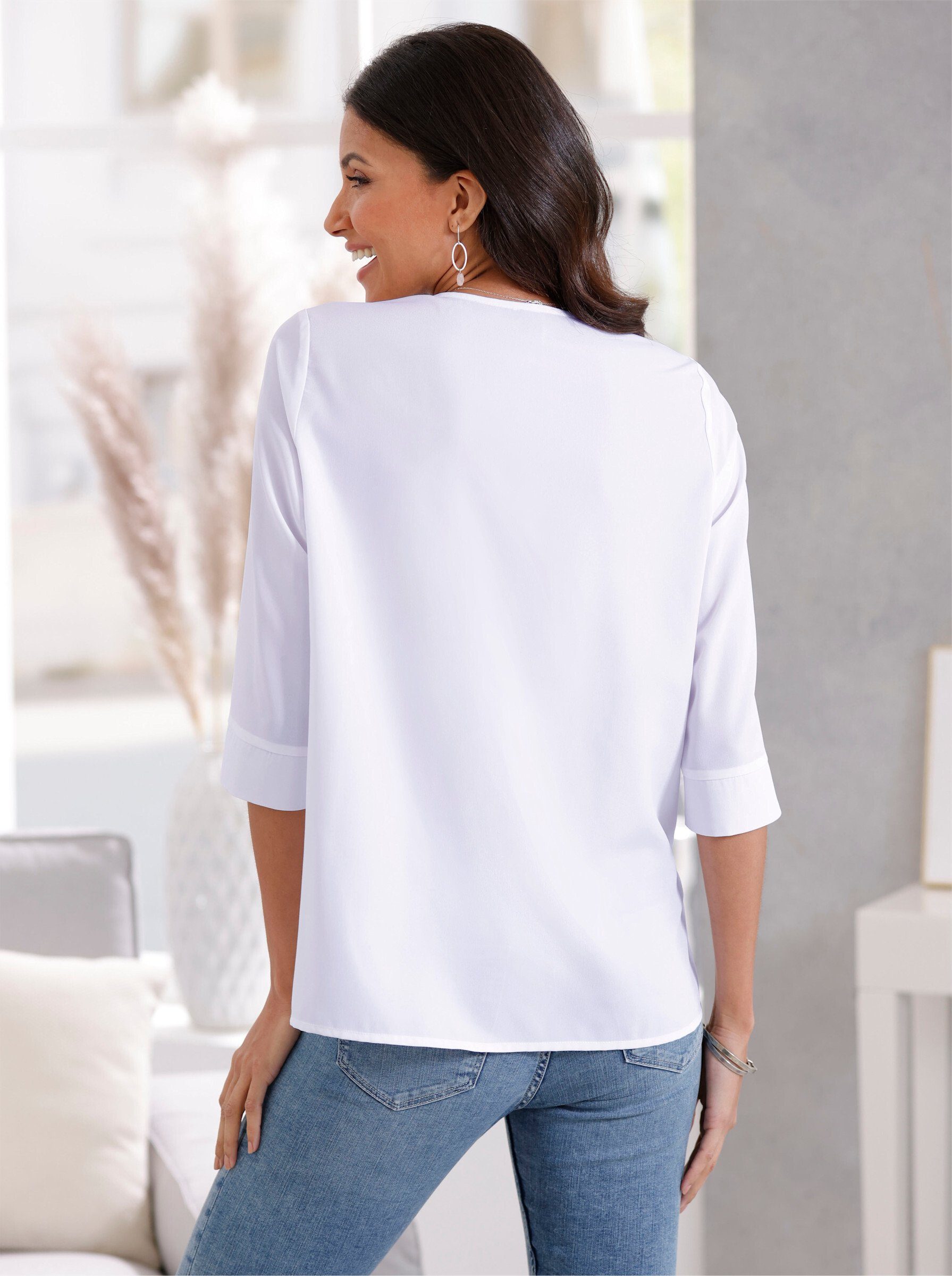 Sieh an! Klassische Bluse Schlupfbluse günstig online kaufen