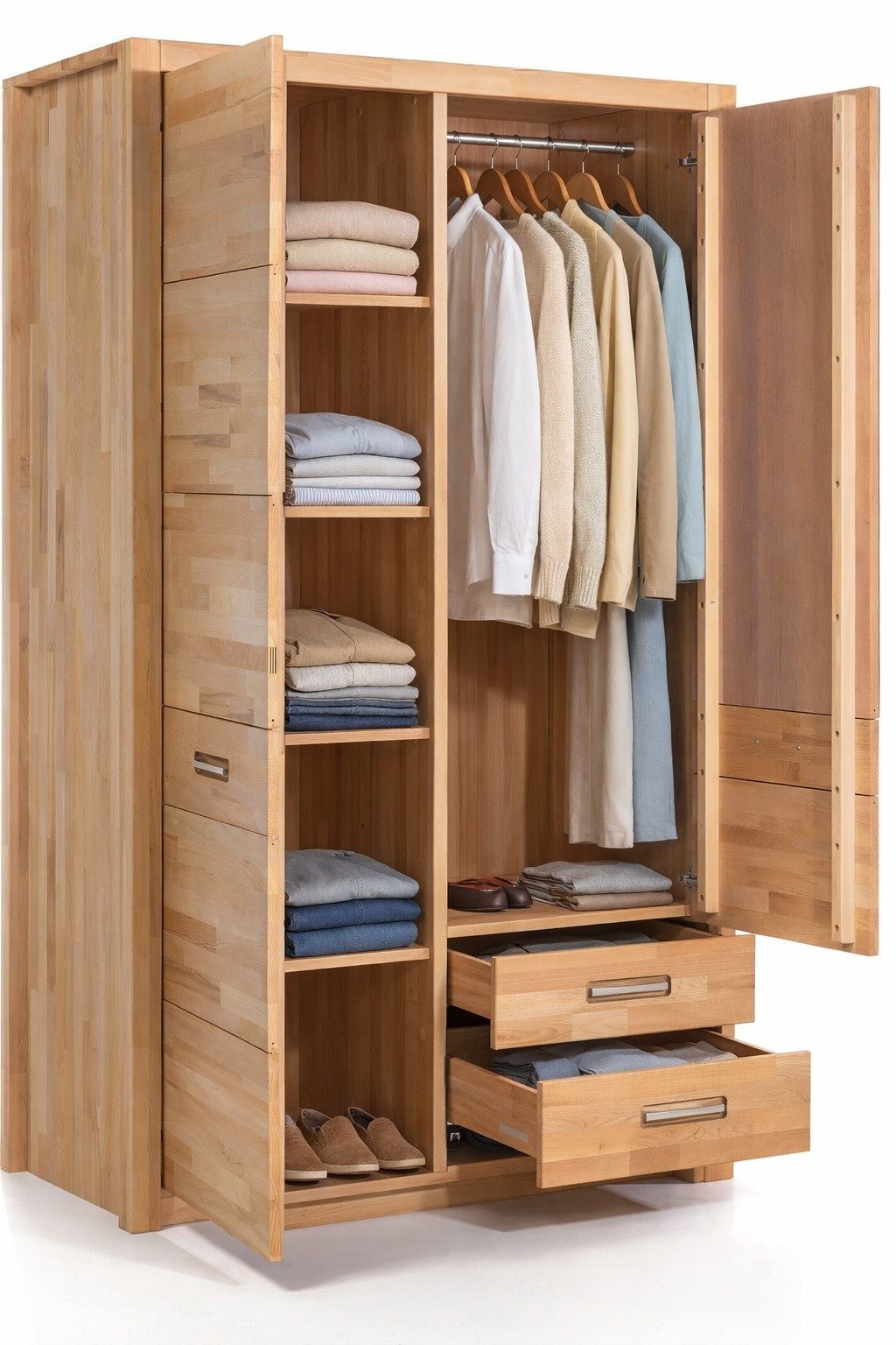 bv-vertrieb Kleiderschrank Kleiderschrank Schubladen SoftcloseSchlafzimmerschrank Wildeiche #3617