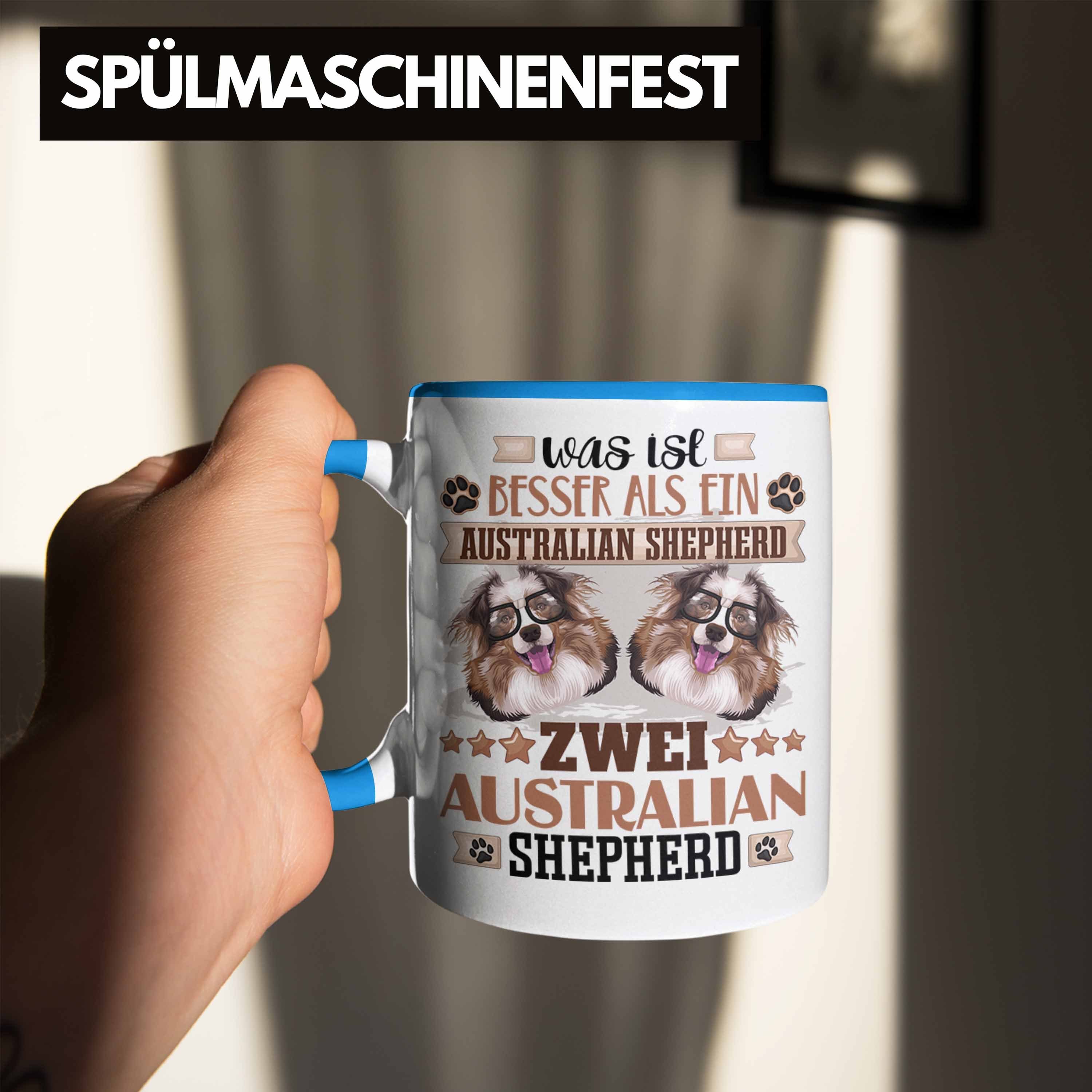 Trendation Tasse Australian Shepherd Besitzer Geschenkid Lustiger Blau Geschenk Tasse Spruch