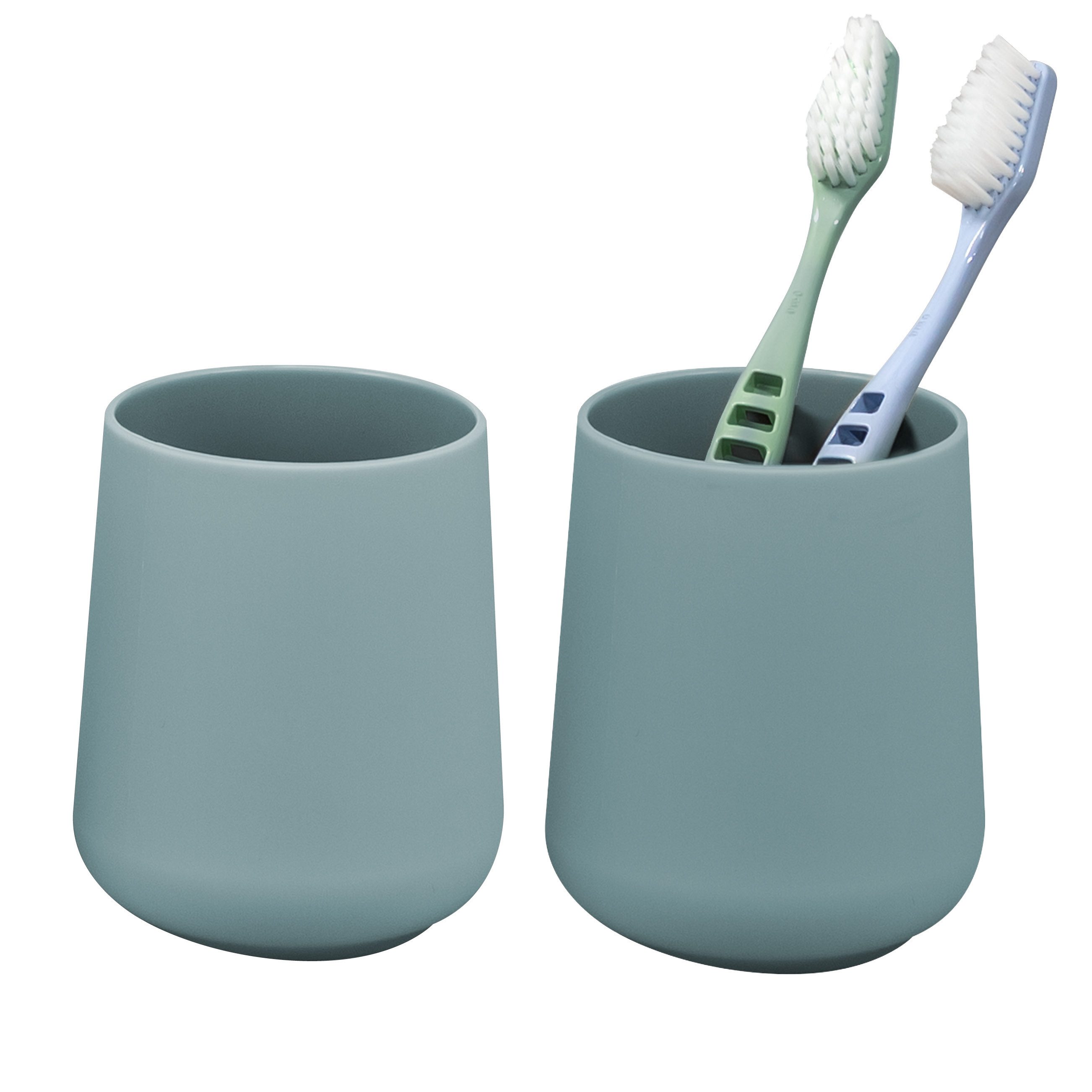 eluno Zahnputzbecher TESERO 2tlg. Soft-Touch, (2-St)
