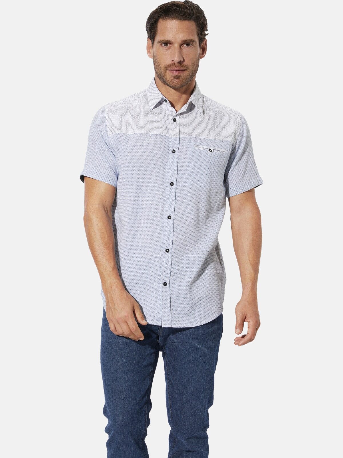 Babista Kurzarmhemd JUVINO mit Schulterpartie in Kontrast