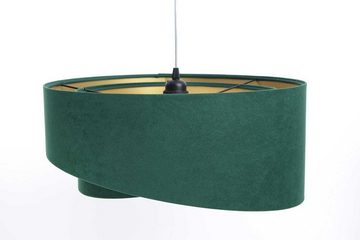 Kiom Pendelleuchte Henny P Velours green & gold Ø 45 cm, für wechselbare Leuchtmittel, Leuchtmittel nicht inklusive, Leuchtmittel abhängig