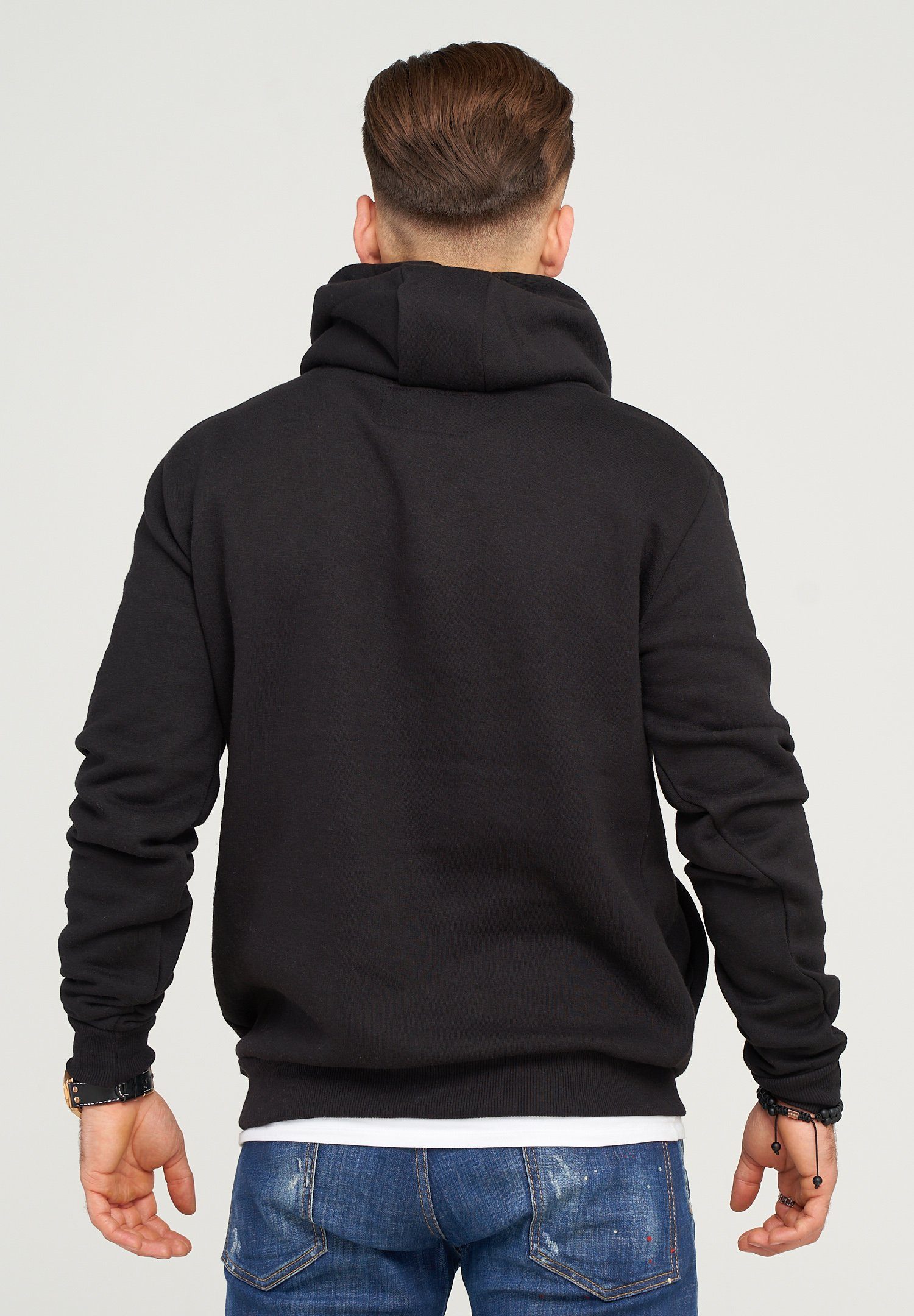 Kapuzensweatshirt schlichten CARDIFF Basic-Look im SOULSTAR schwarz