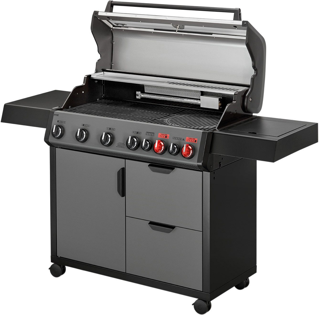 Enders® Gasgrill HYDE 6 SIKR Turbo, erreicht turboschnell extrahohe Temperaturen für scharfes Anbraten