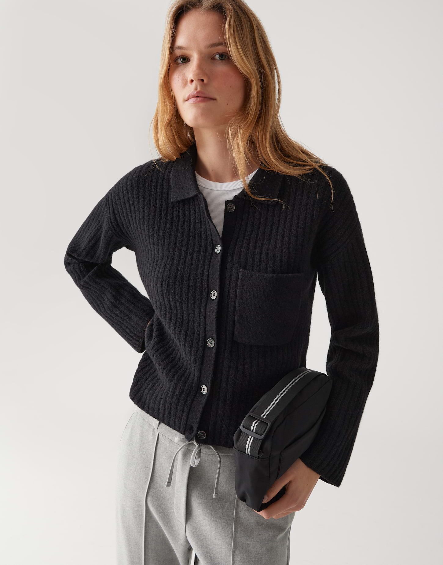 OPUS Strickjacke DINKINE aus nachhaltigem Baumwollmix günstig online kaufen