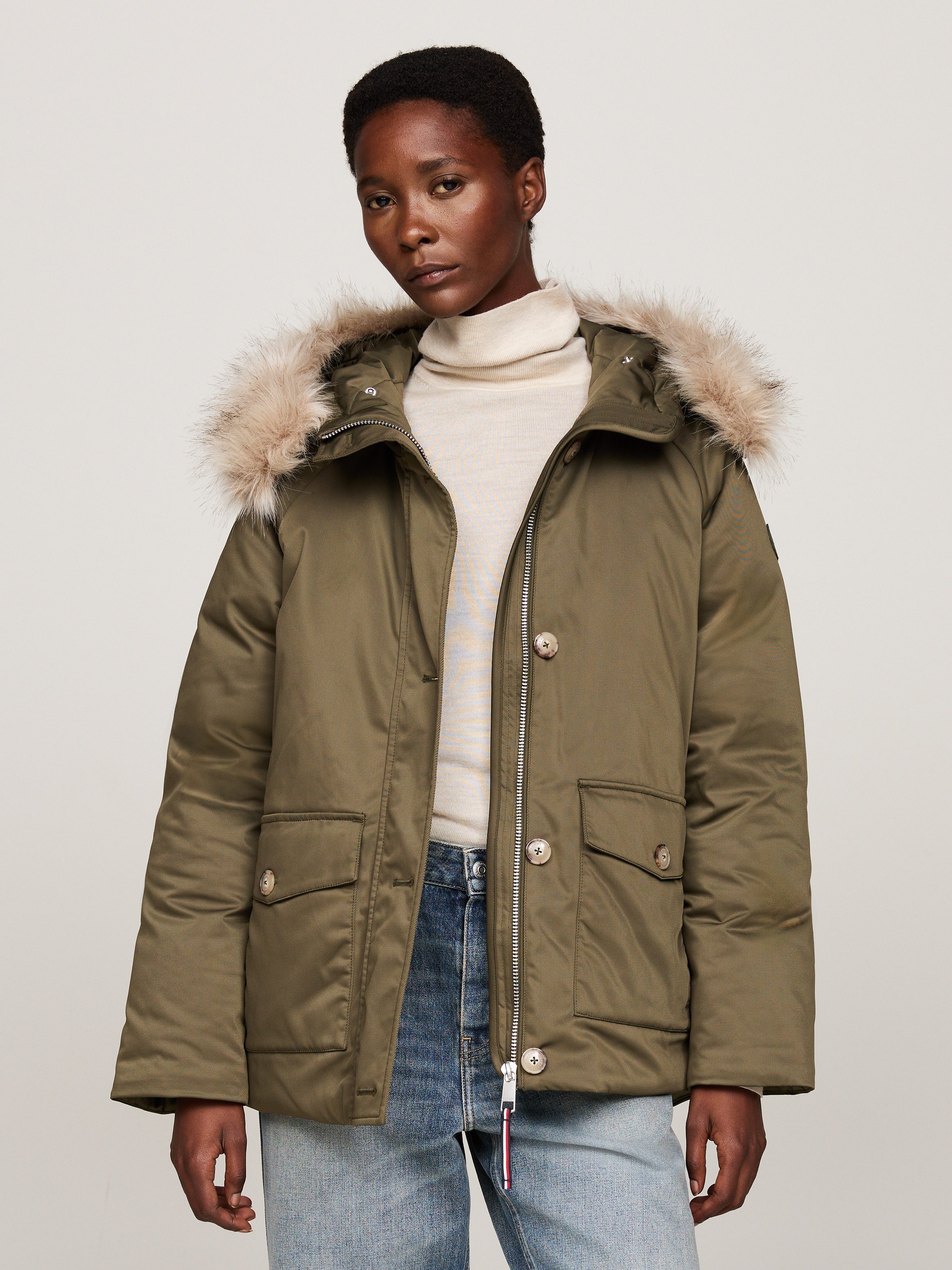 Tommy Hilfiger Parka mit Logopatch günstig online kaufen