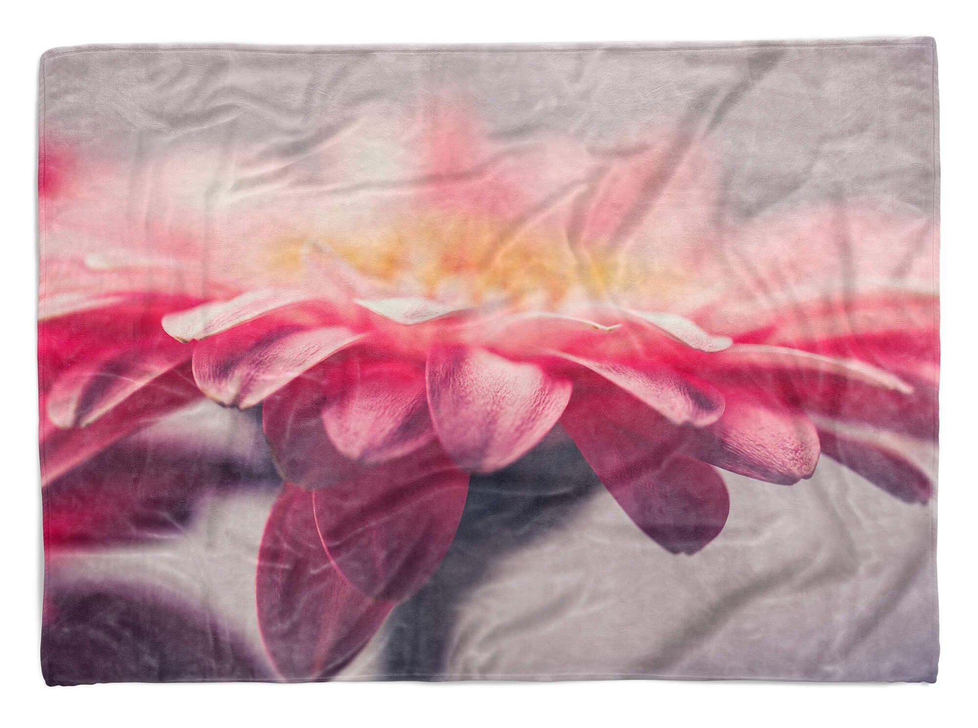Sinus Art Handtücher Handtuch Strandhandtuch Saunatuch Kuscheldecke mit Fotomotiv Schöne Blume Blüte, Baumwolle-Polyester-Mix (1-St), Handtuch