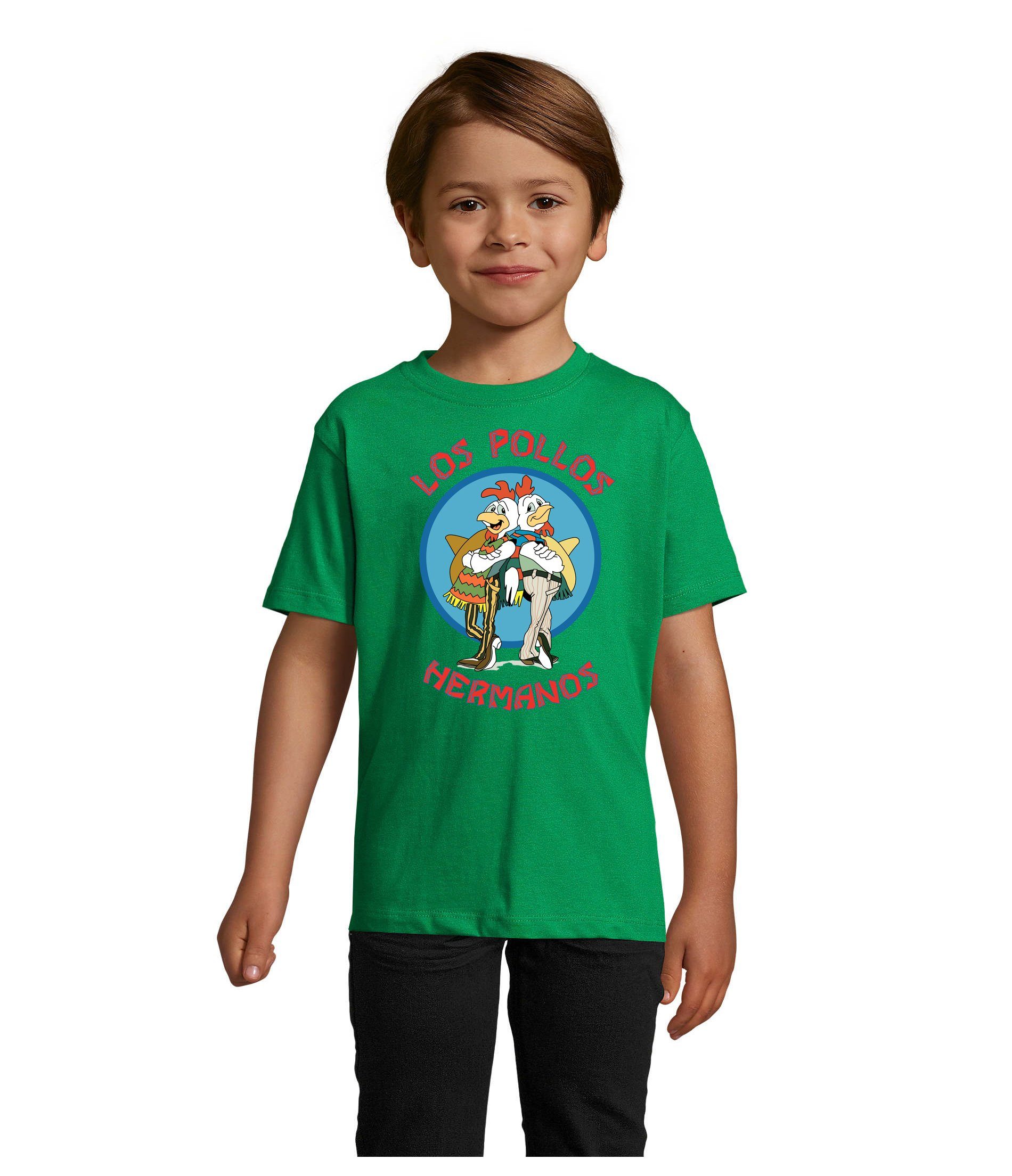Blondie & Brownie T-Shirt Kinder Jungen & Mädchen Hermanos Hühner Los Pollos in vielen Farben Grün