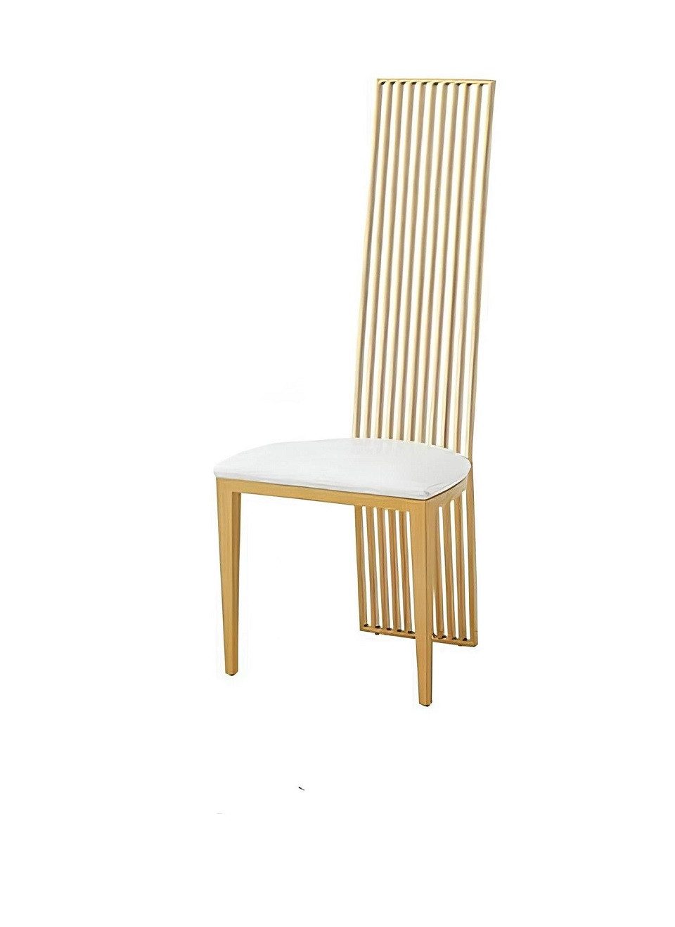 Xlmoebel Esszimmerstuhl Eleganter Polsterstuhl mit Edelstahlrahmen und hochwertigem Bezug (1 St), Hergestellt in Europa