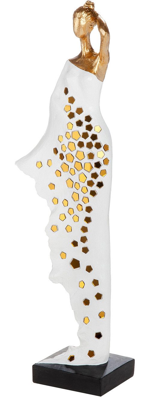 GILDE Skulptur Skulptur Frau Miraelle weiß H. 53 cm (1 St), Anmutig modern Dekorhighlight Wohnraumdeko Skulpturenfigur