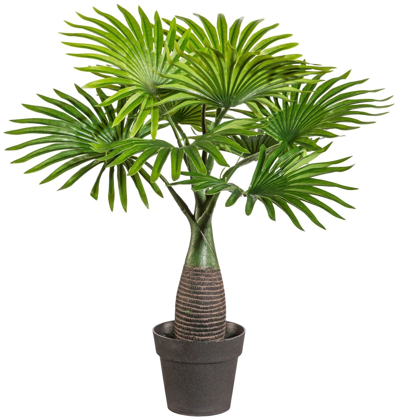 Kunstpalme Palme Mini Palme, cm, green, Creativ im 45 Kunststofftopf Höhe