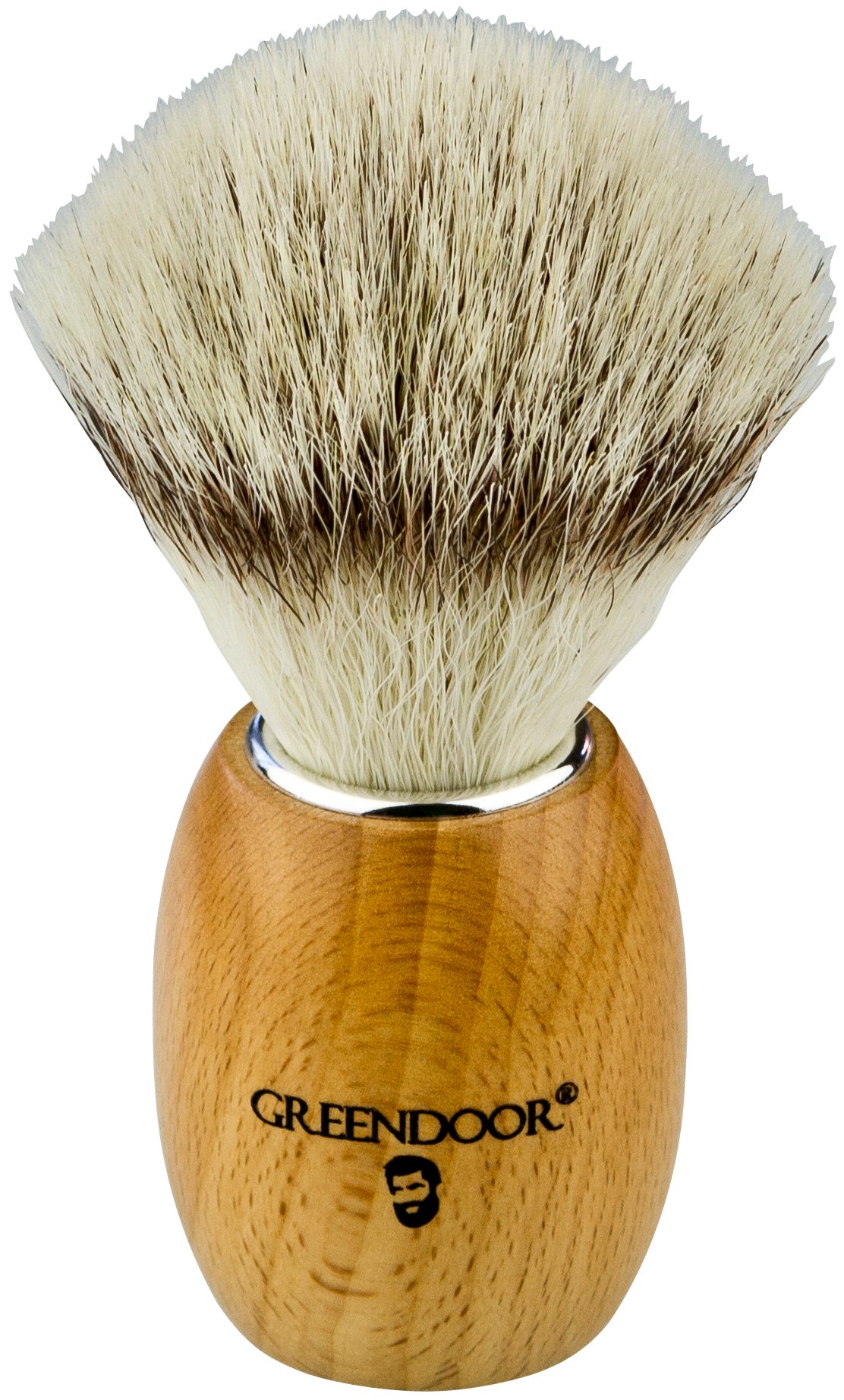GREENDOOR Rasierpinsel Kirschholz Rasierpinsel vegan