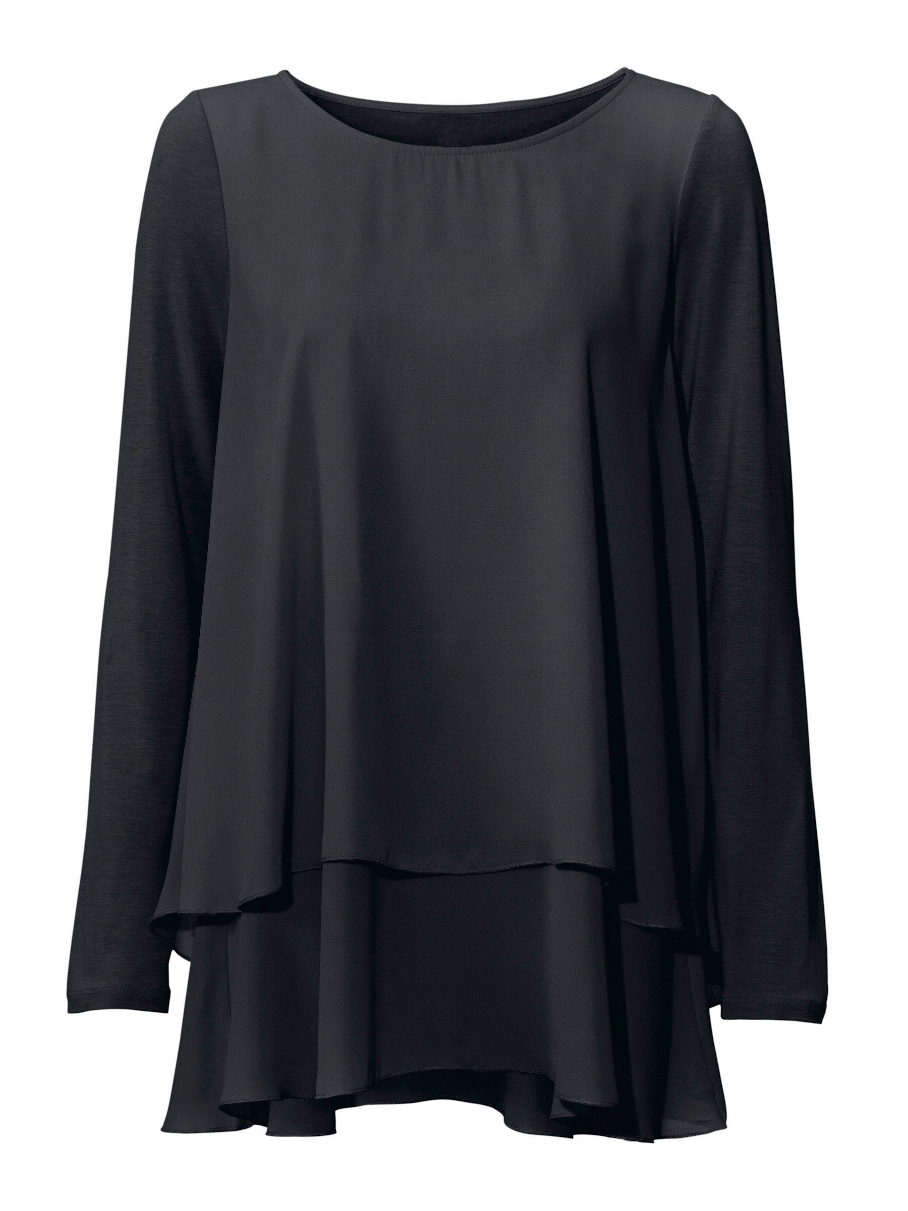 T-Shirt Rundhals-Shirt Langarm