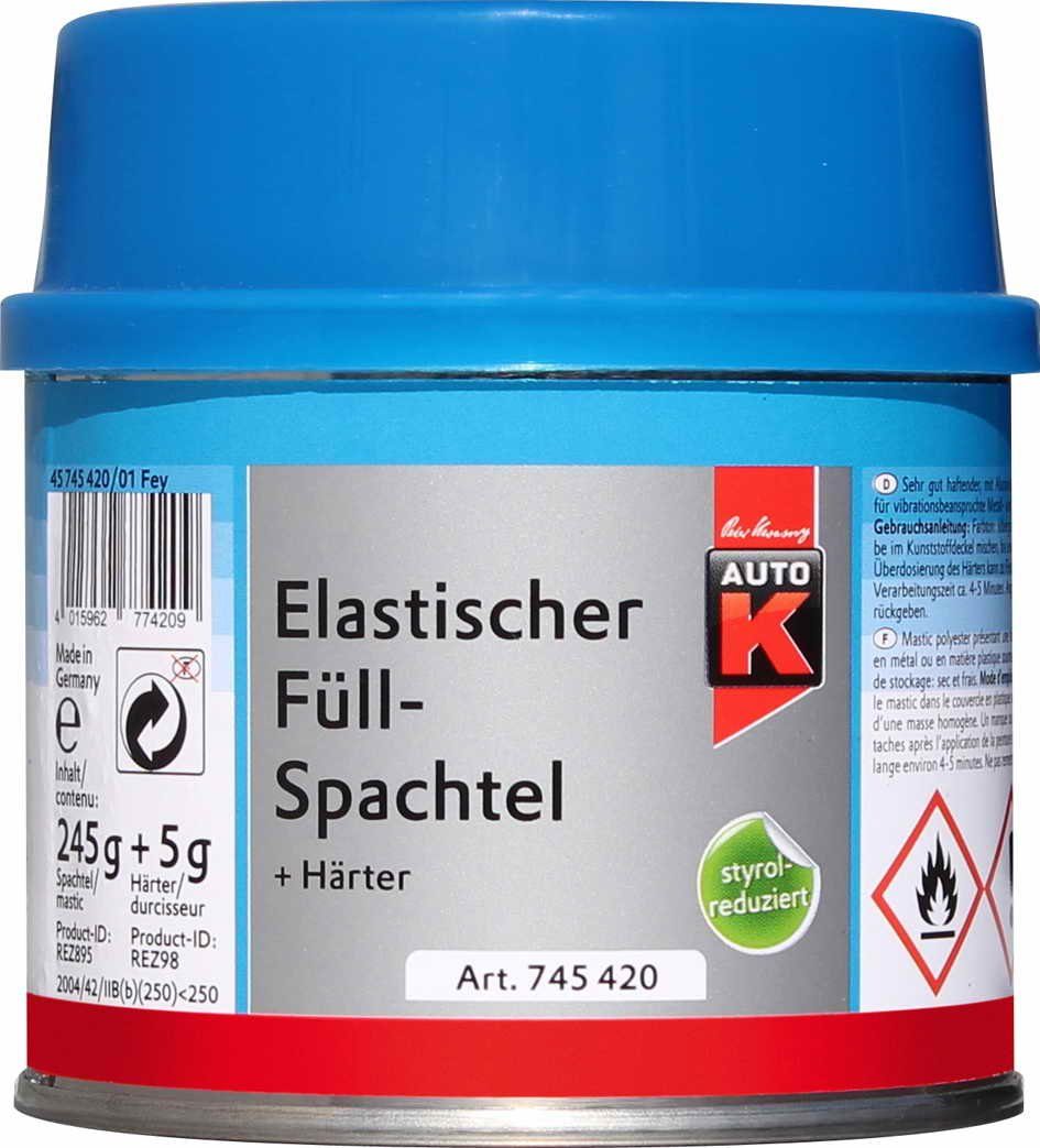 Auto-K Breitspachtel Auto-K Elastischer Füllspachtel + Härter 250g