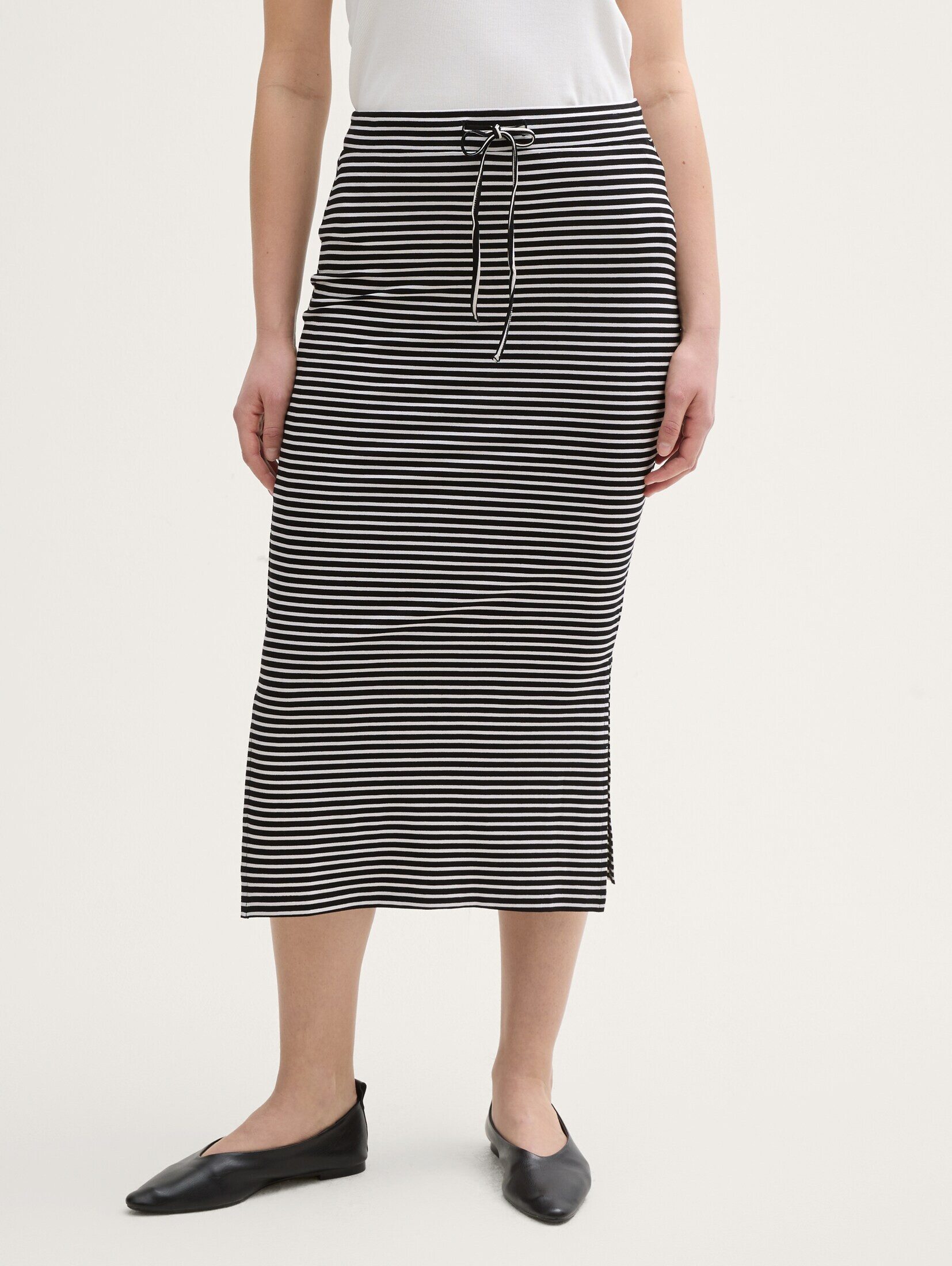 TOM TAILOR Sommerrock Jersey Midi-Rock günstig online kaufen