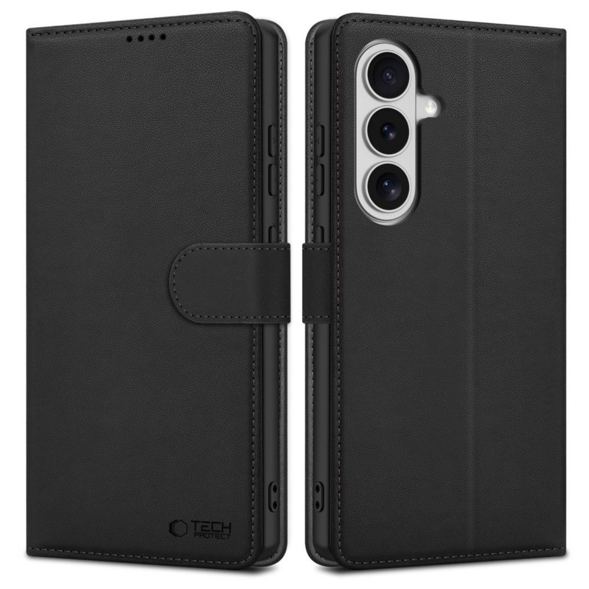 TECH PROTECT Handyhülle Wallet Brieftaschenhülle für Samsung Galaxy S26 Plus - Schwarz 6,7 Zoll, Innenfächer machen die Hülle zum praktischen Alltagsbegleiter