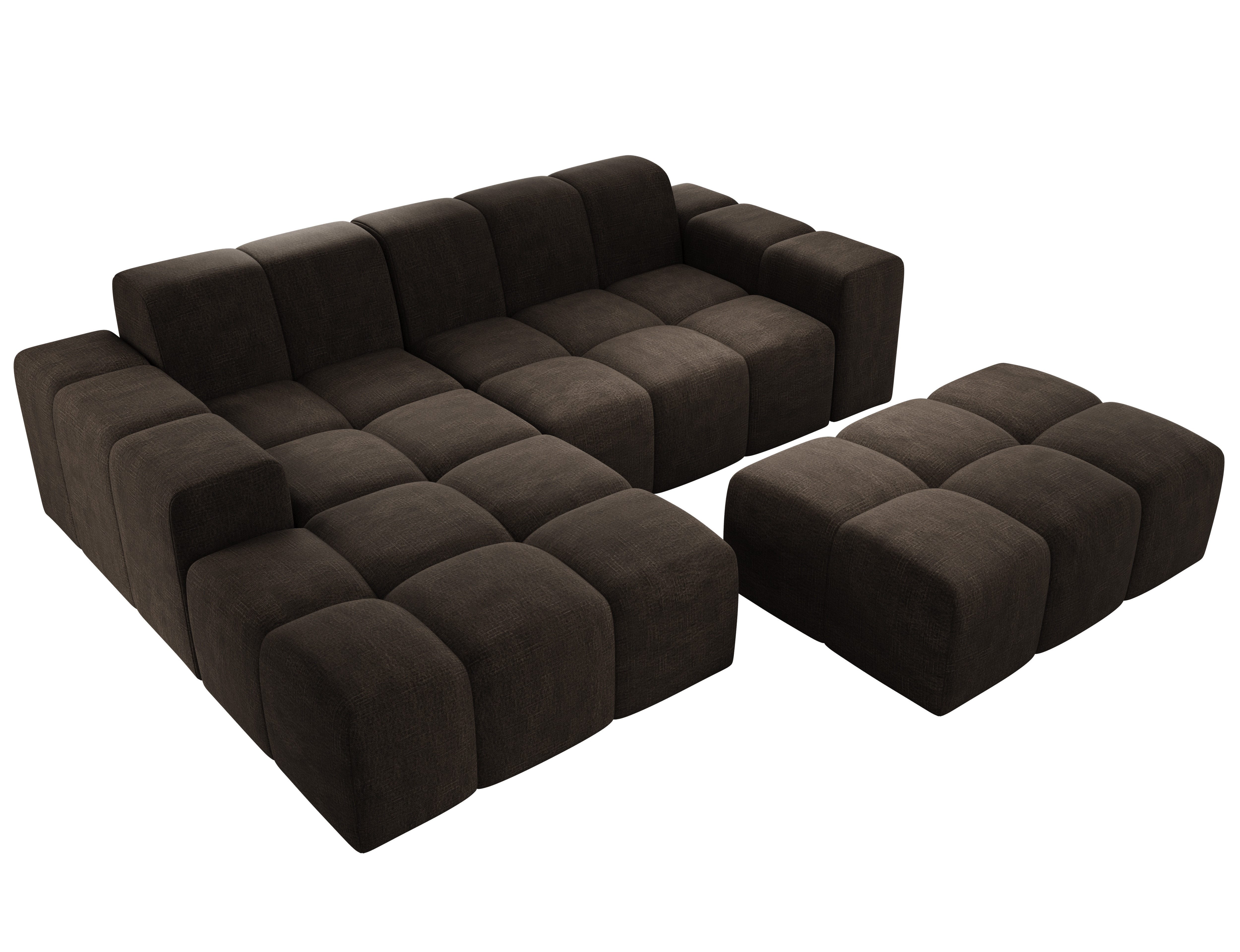 PROMETO Möbel Ecksofa Sofa mit Hocker, günstig online kaufen